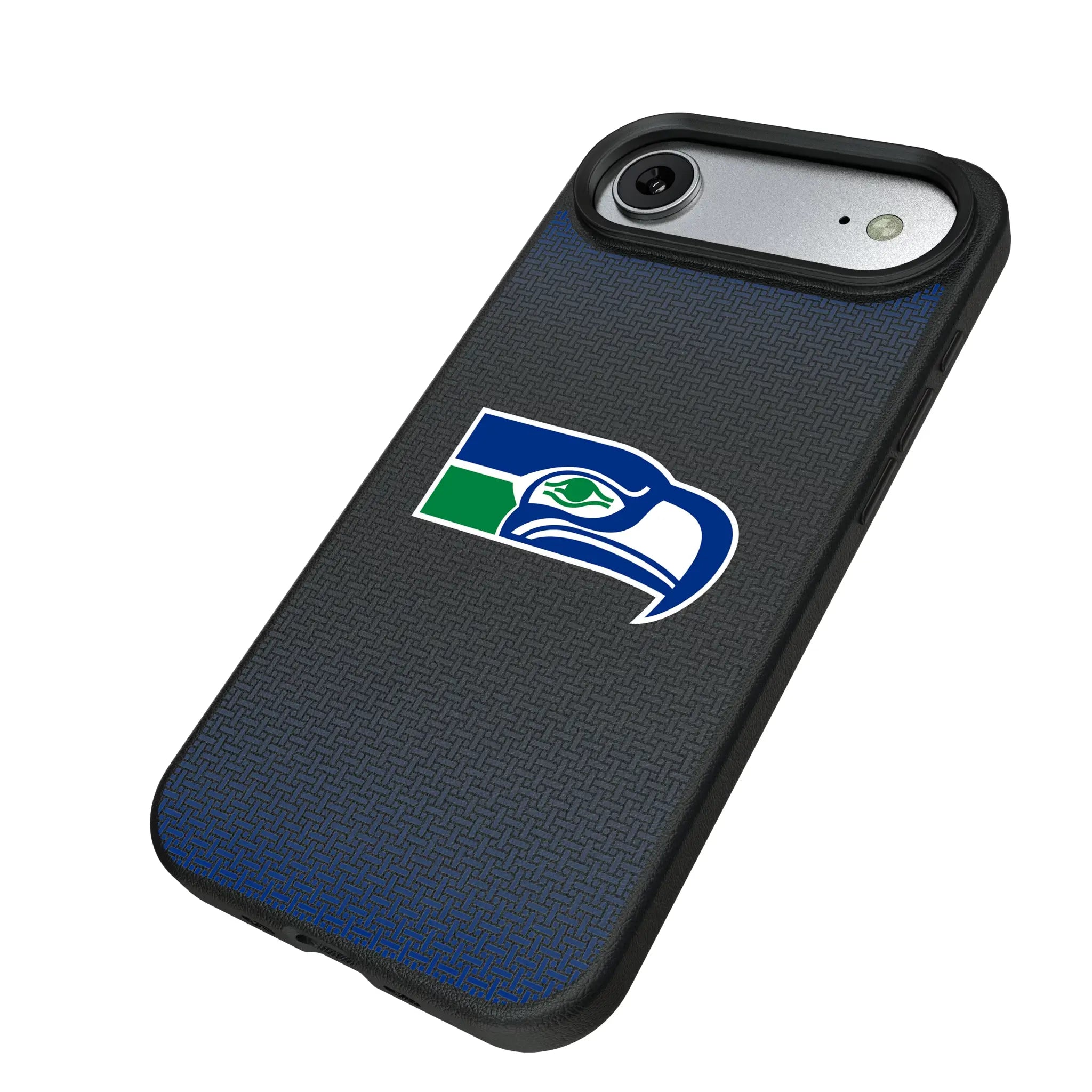 Seattle Seahawks Historic Collection Linen iPhone MagSafe Compatible Phone Case for Apple iPhone - Isometric View#Device_iPhone Air