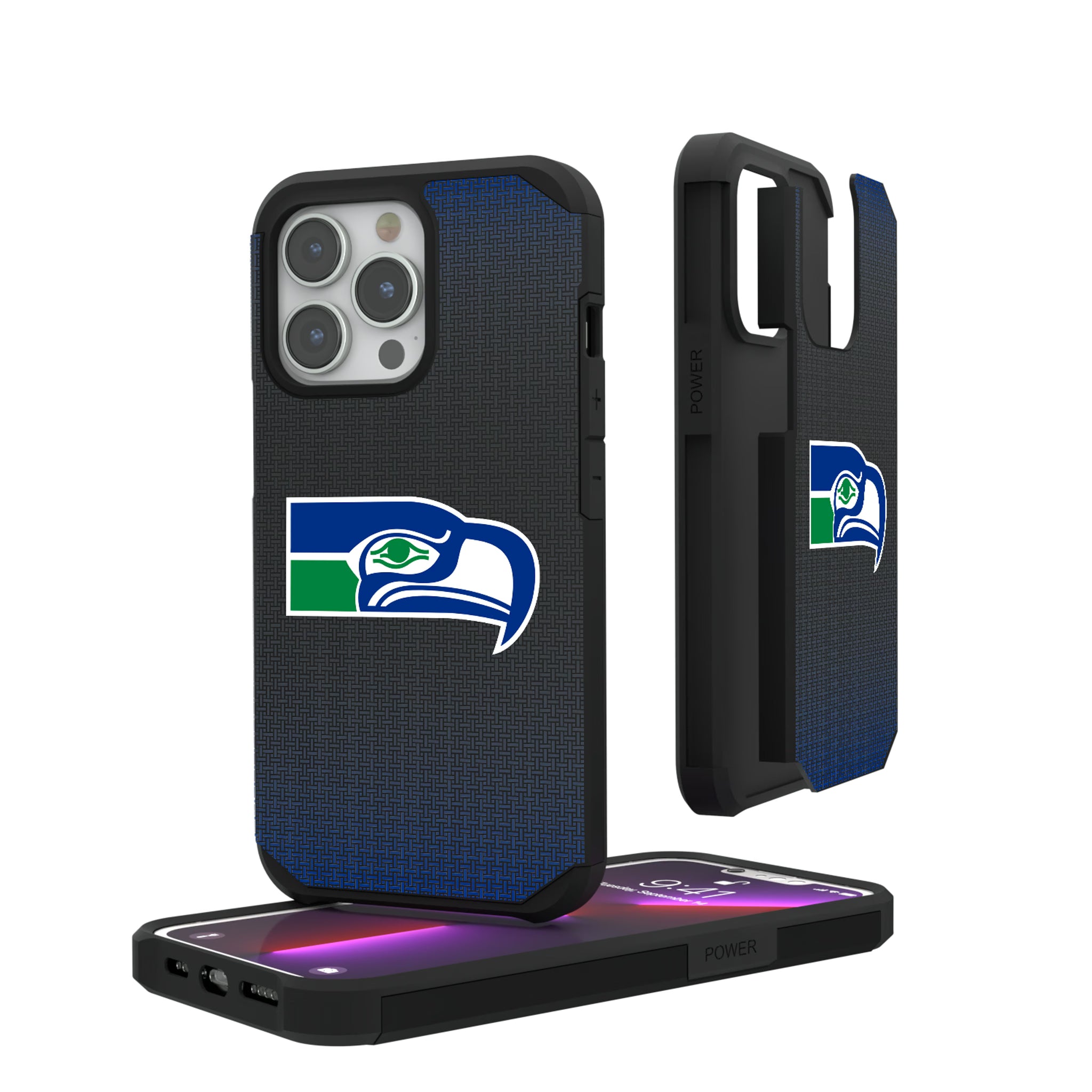 Seattle Seahawks Historic Collection Linen iPhone Rugged Phone Case for Apple iPhone#Device_iPhone 13 Pro