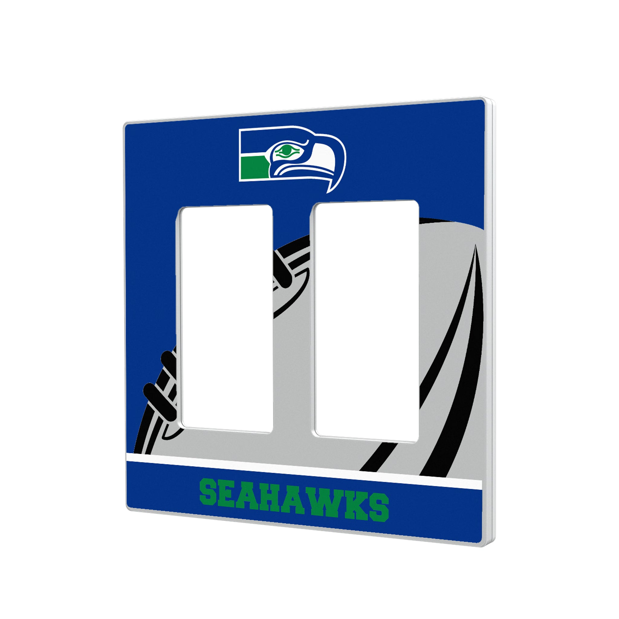 Seattle Seahawks Historic Collection Passtime Hidden-Screw Light Switch Plate#Style_Double Rocker