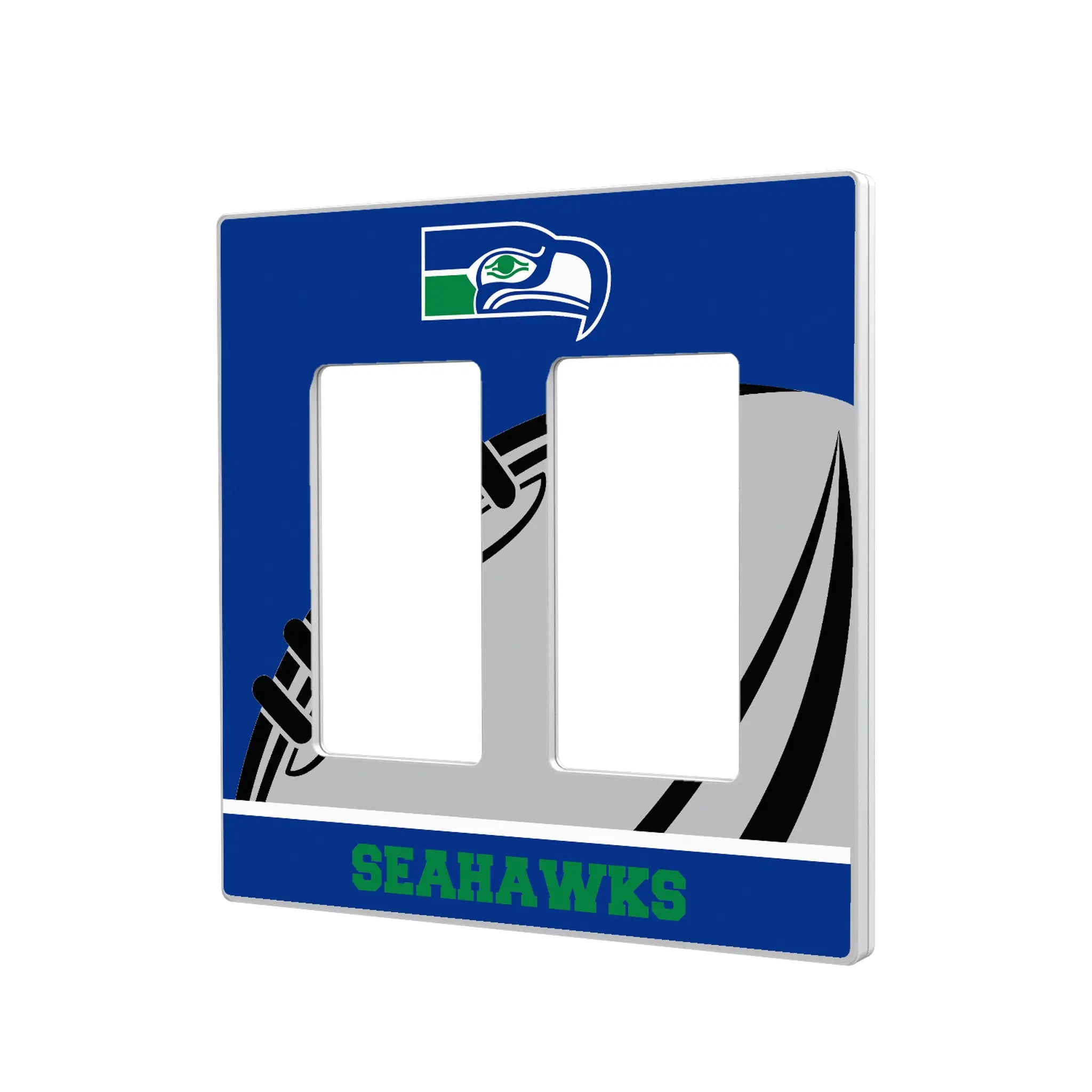 Seattle Seahawks Historic Collection Passtime Hidden-Screw Light Switch Plate#Style_Double Rocker