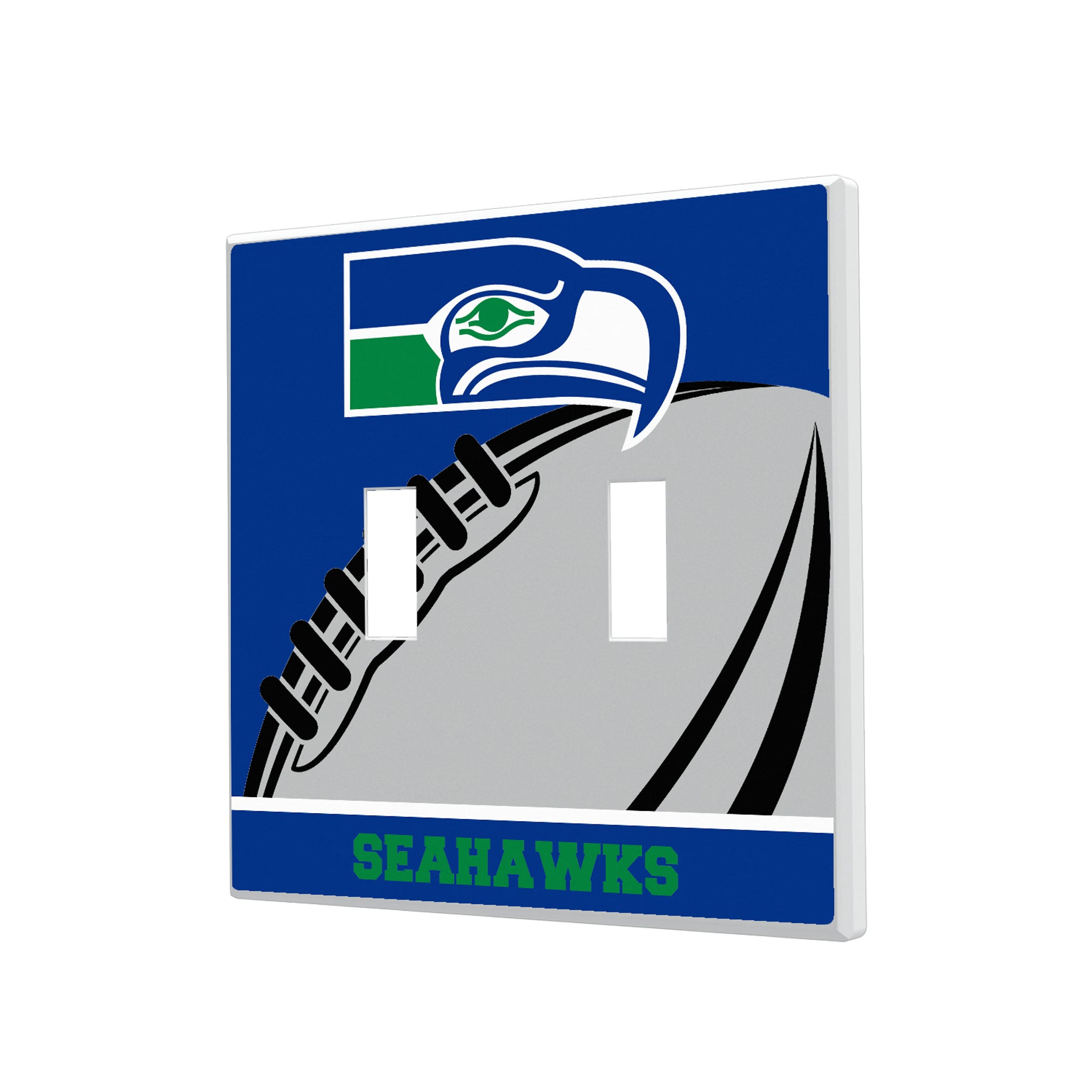 Seattle Seahawks Historic Collection Passtime Hidden-Screw Light Switch Plate#Style_Double Toggle