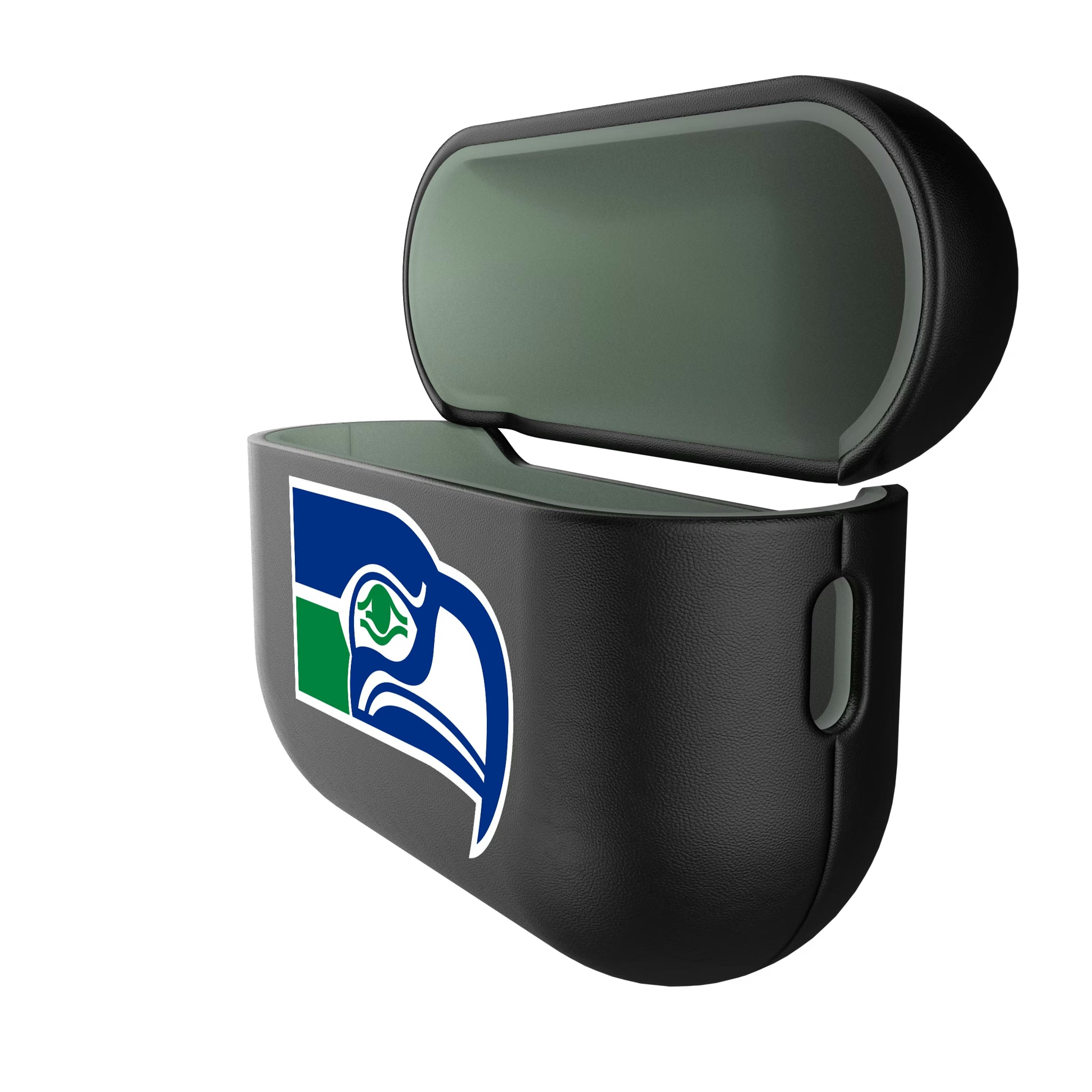 Seattle Seahawks Historic Collection Personalized Insignia AirPods AirPod Case Cover - Isometric View#Device_AirPods Pro 3
