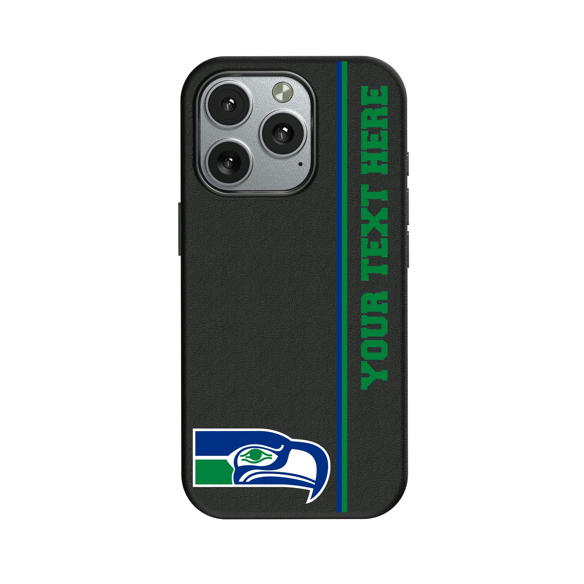 Seattle Seahawks Historic Collection Personalized Sidebard iPhone MagSafe Compatible Phone Case for Apple iPhone