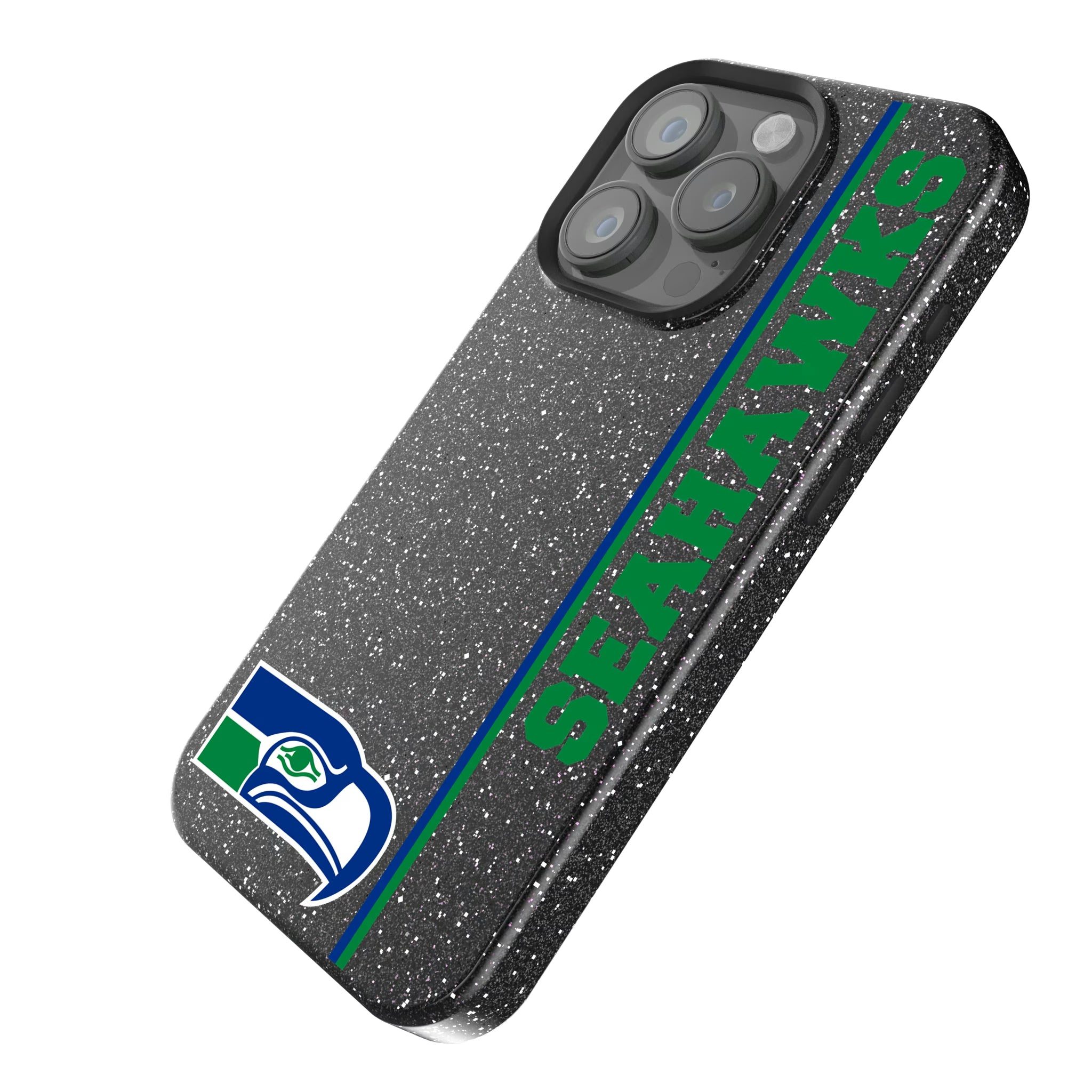 Seattle Seahawks Historic Collection Sidebar iPhone Bling Phone Case for Apple iPhone - Isometric View