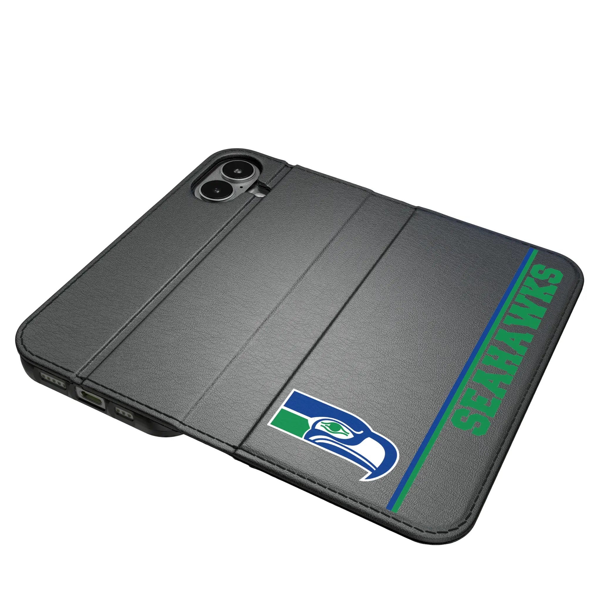 Seattle Seahawks Historic Collection Sidebar iPhone Folio Phone Case for Apple iPhone#Device_iPhone 17