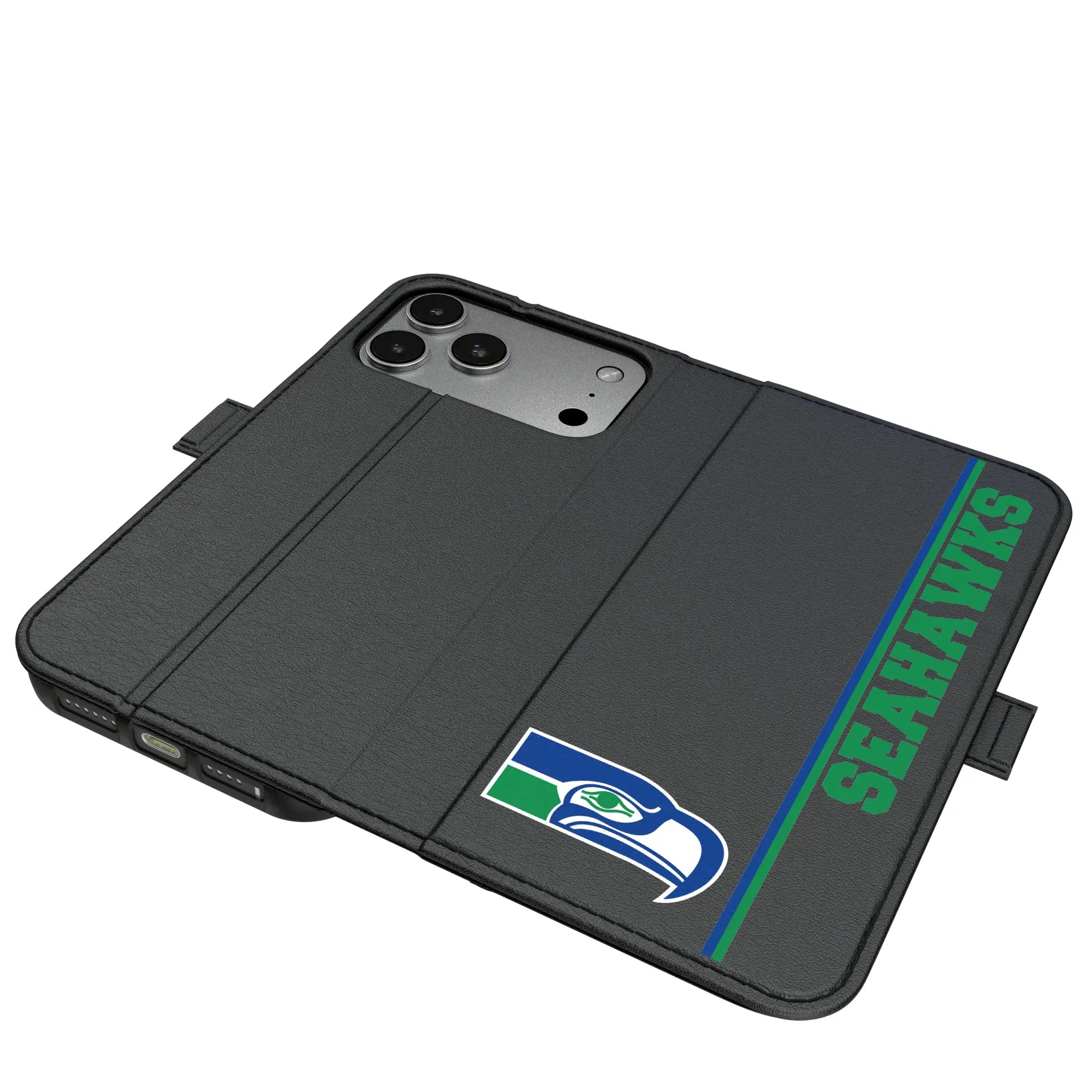 Seattle Seahawks Historic Collection Sidebar iPhone Folio Phone Case for Apple iPhone#Device_iPhone 17 Pro Max