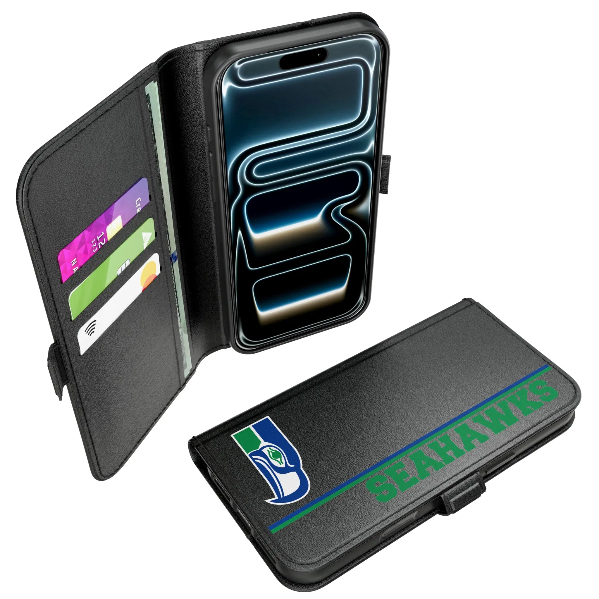 Seattle Seahawks Historic Collection Sidebar iPhone Folio Phone Case for Apple iPhone#Device_iPhone 17 Pro Max