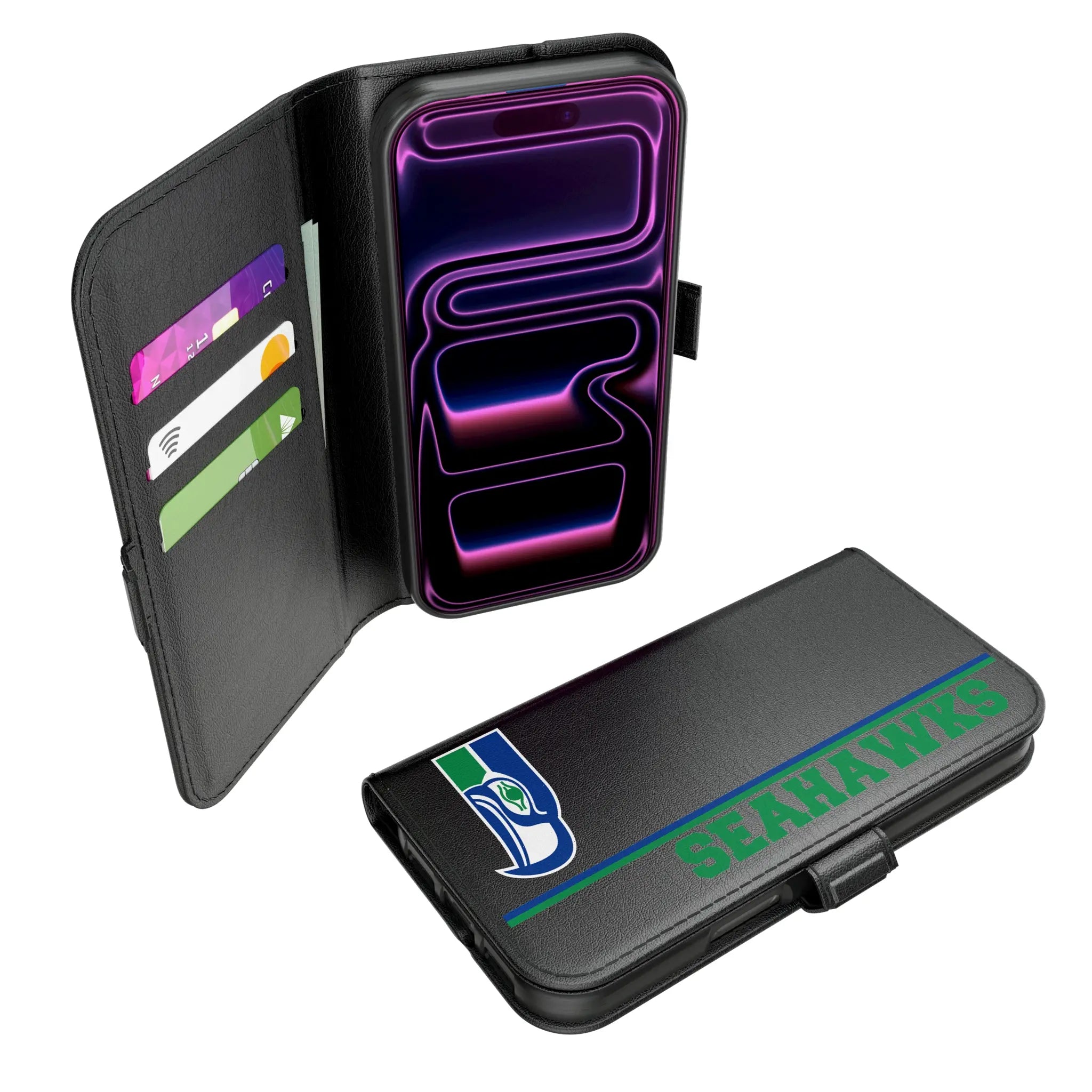 Seattle Seahawks Historic Collection Sidebar iPhone Folio Phone Case for Apple iPhone#Device_iPhone 17 Pro