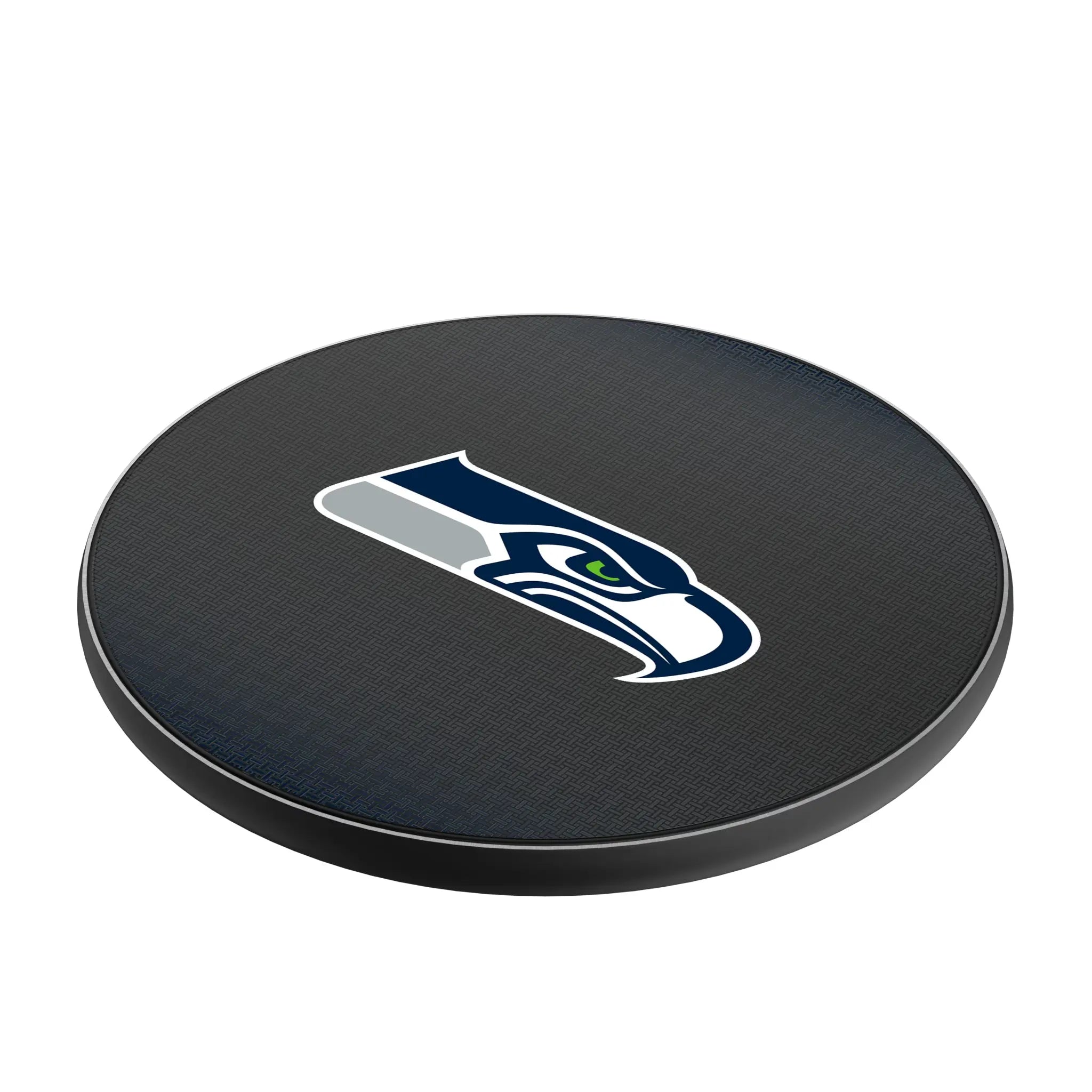 Seattle Seahawks Linen 15-Watt Wireless Charger - Isometric View