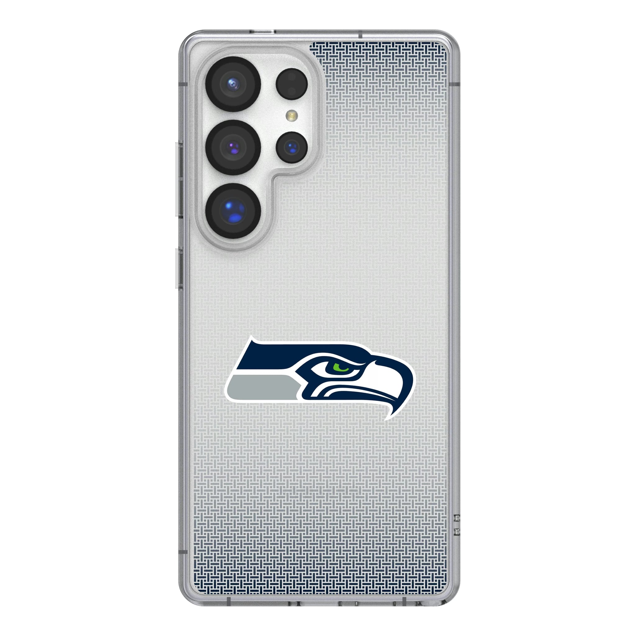 Seattle Seahawks Linen Galaxy Clear Phone Case for Samsung Galaxy