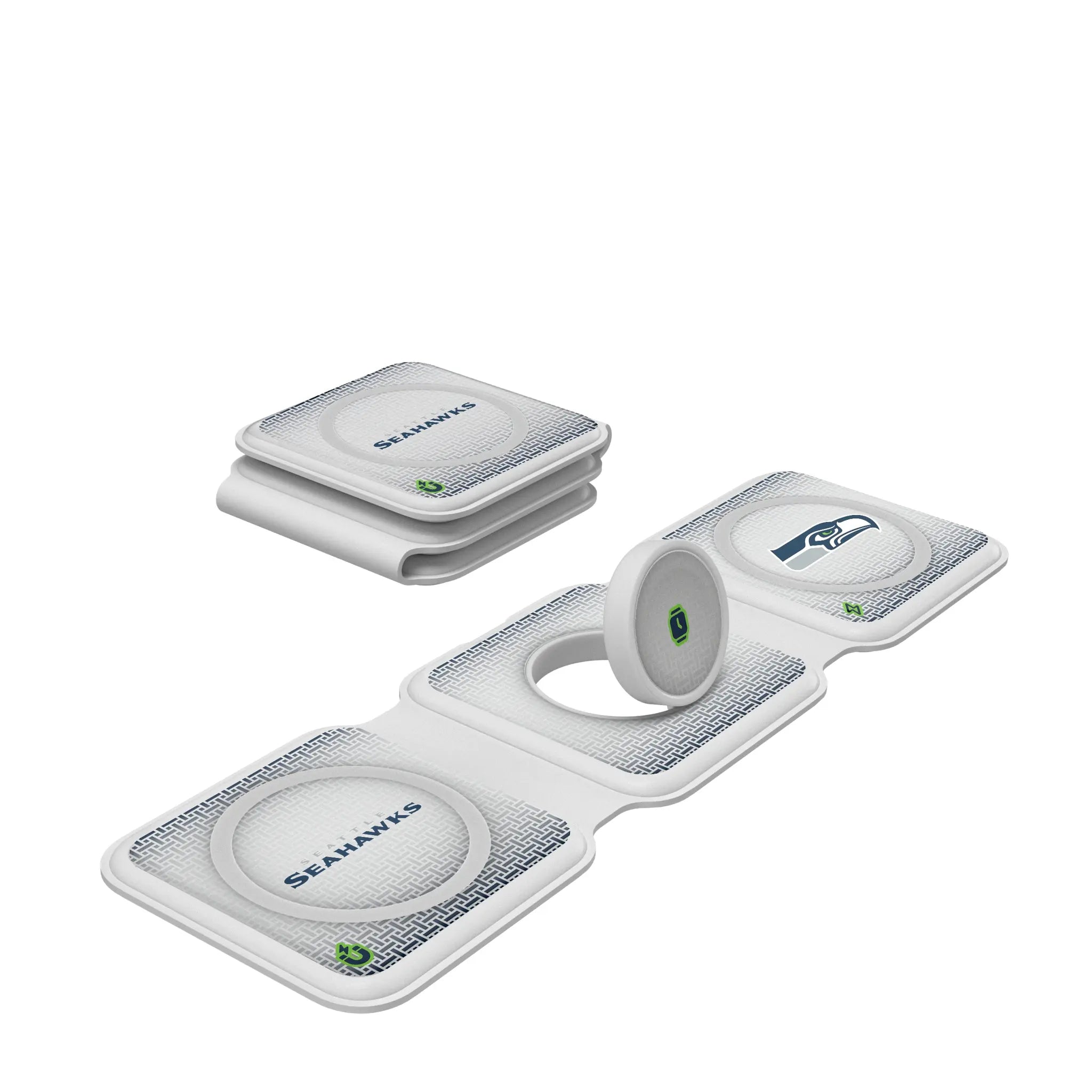 Seattle Seahawks Linen Foldable 3 in 1 Charger