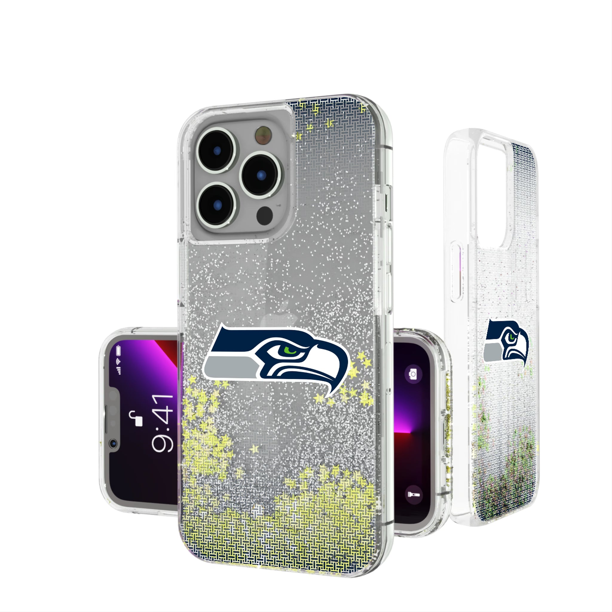 Seattle Seahawks Linen iPhone Glitter Phone Case for Apple iPhone