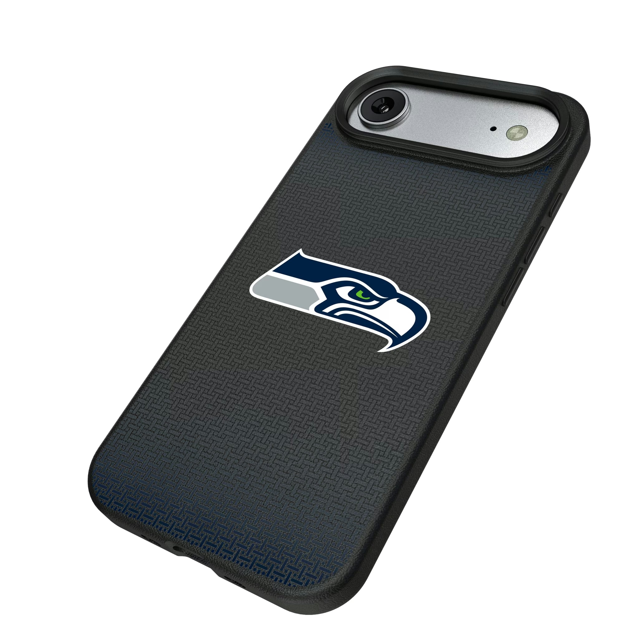 Seattle Seahawks Linen iPhone MagSafe Compatible Phone Case for Apple iPhone - Isometric View#Device_iPhone Air
