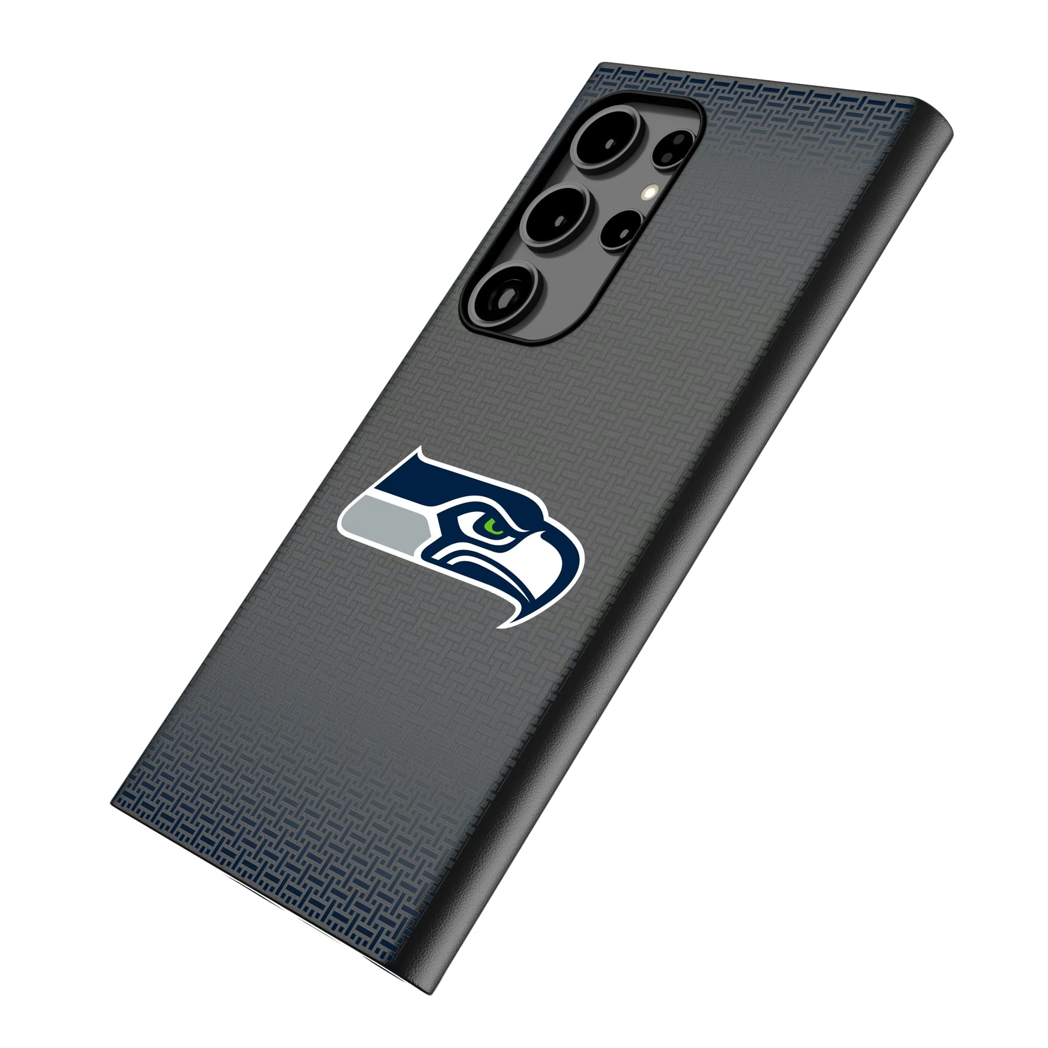 Seattle Seahawks Linen Galaxy MagSafe Compatible Phone Case for Samsung Galaxy - Isometric View