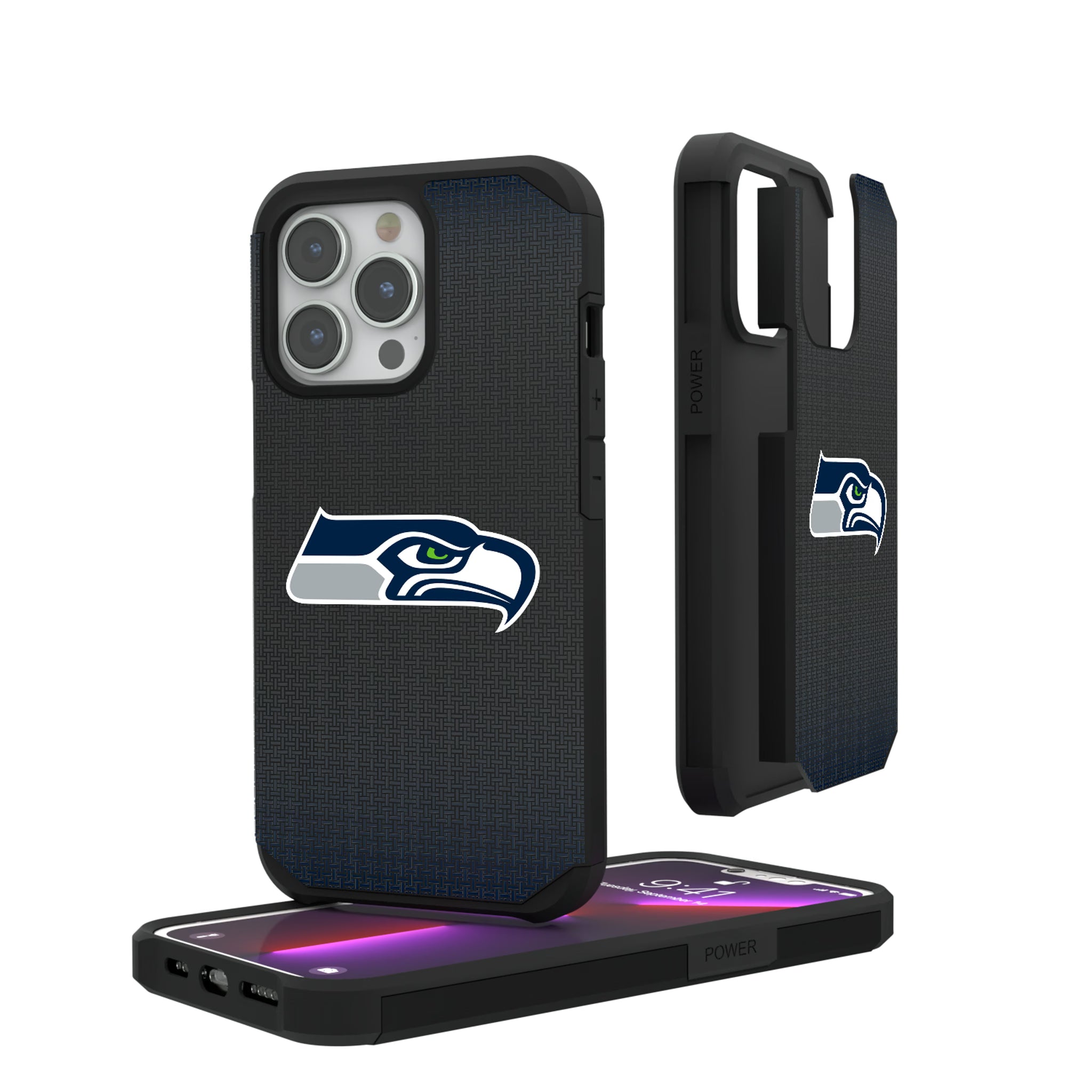 Seattle Seahawks Linen iPhone Rugged Phone Case for Apple iPhone#Device_iPhone 13 Pro