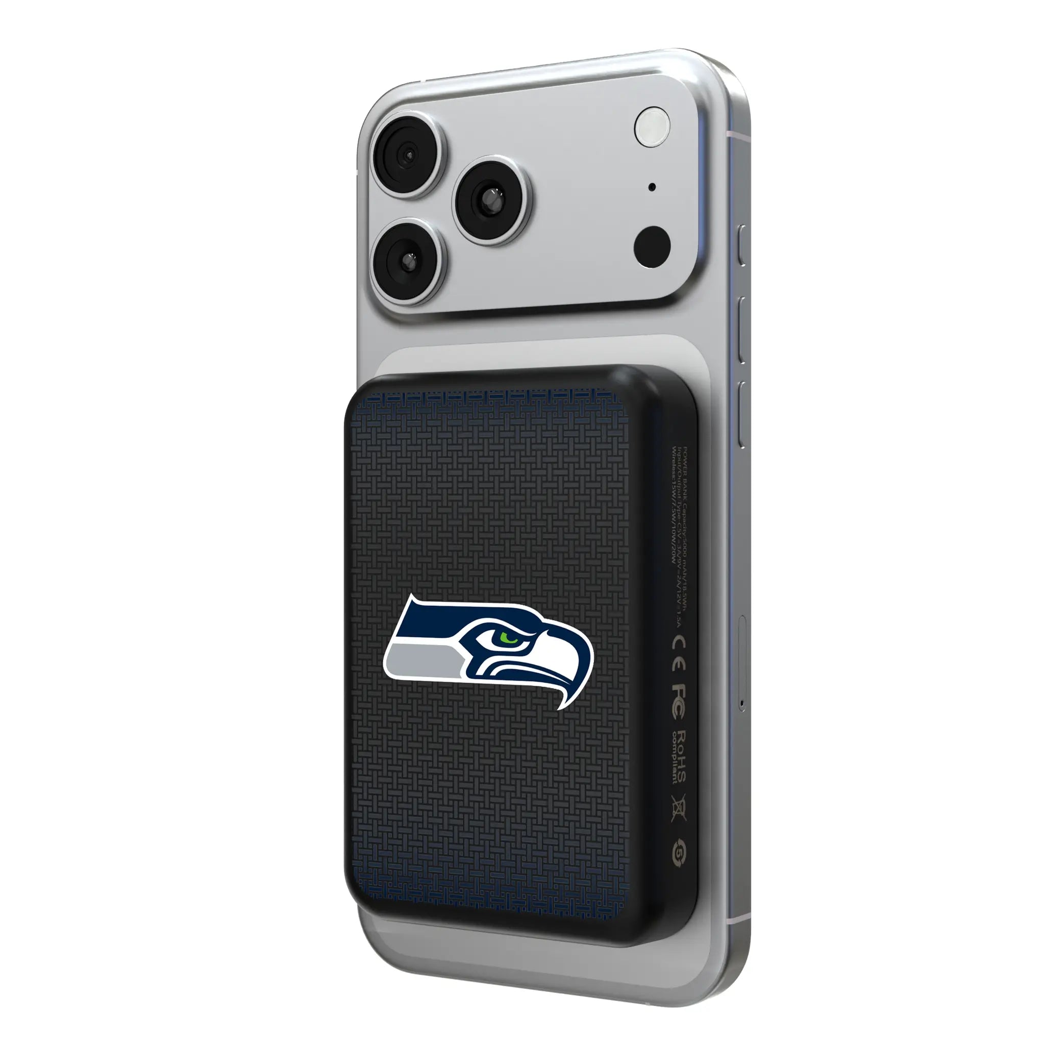Seattle Seahawks Linen Wireless Mag Power Bank