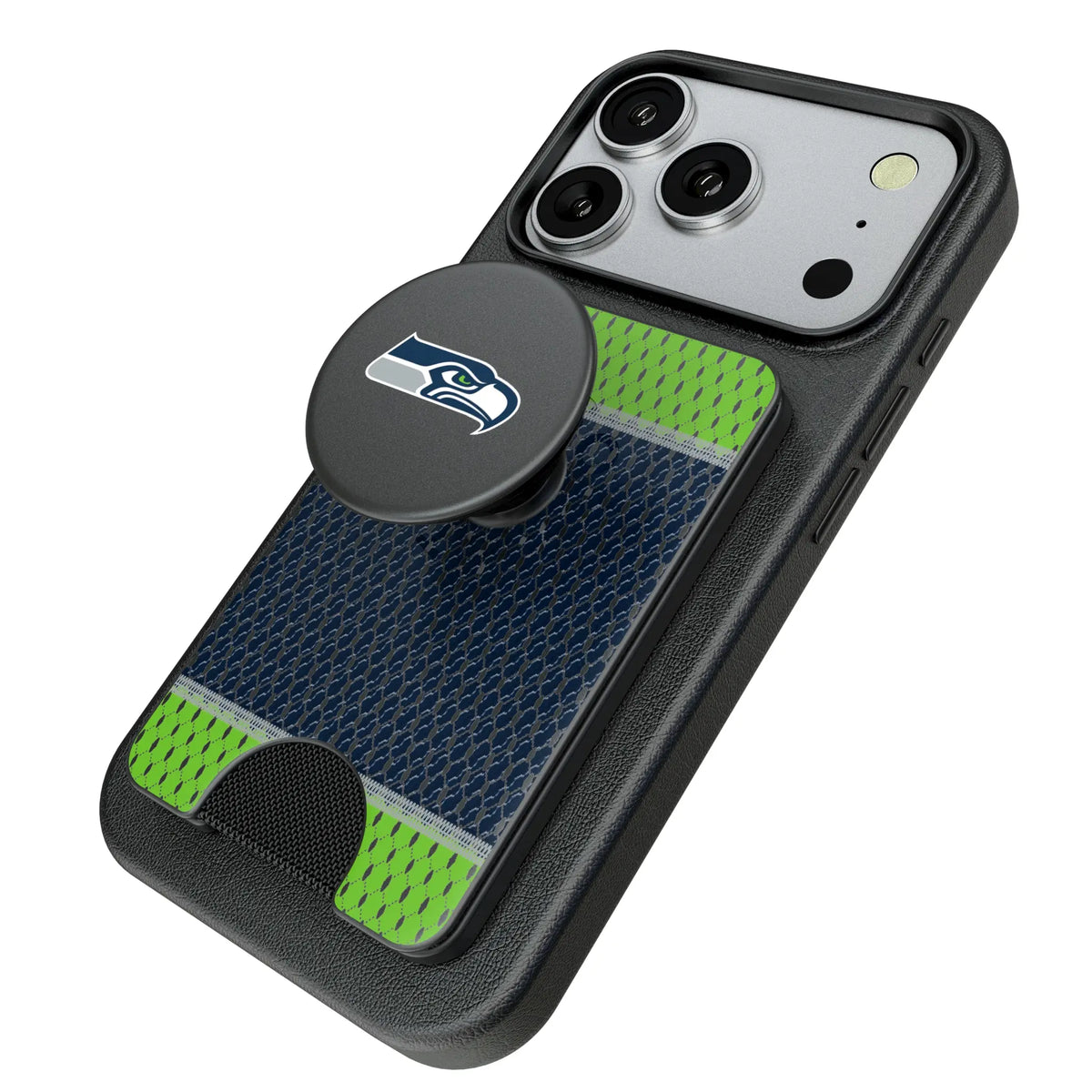 Seattle Seahawks Mesh Popsockets Wallet Magnetic - Isometric View