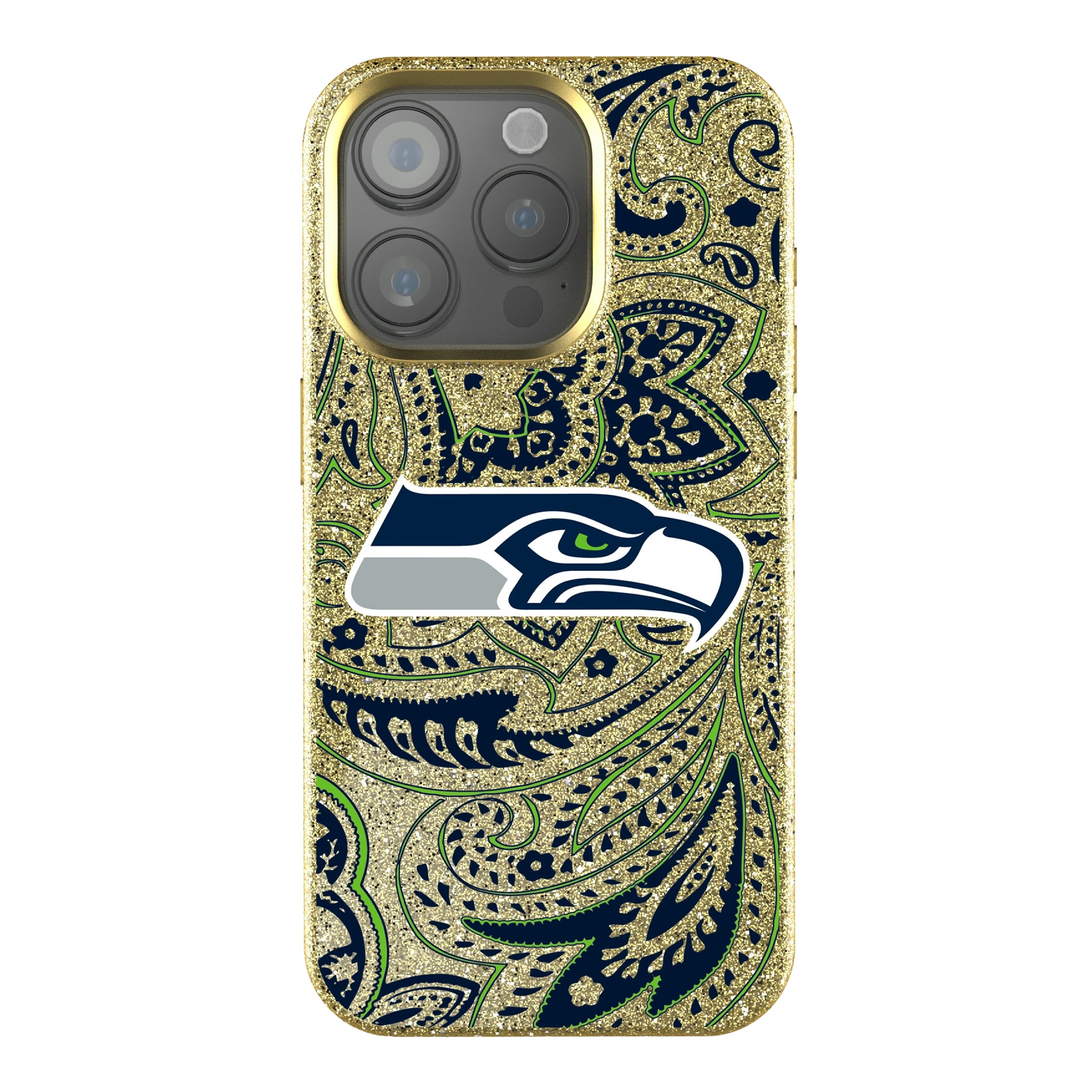 Seattle Seahawks Paisley iPhone Bling Phone Case for Apple iPhone