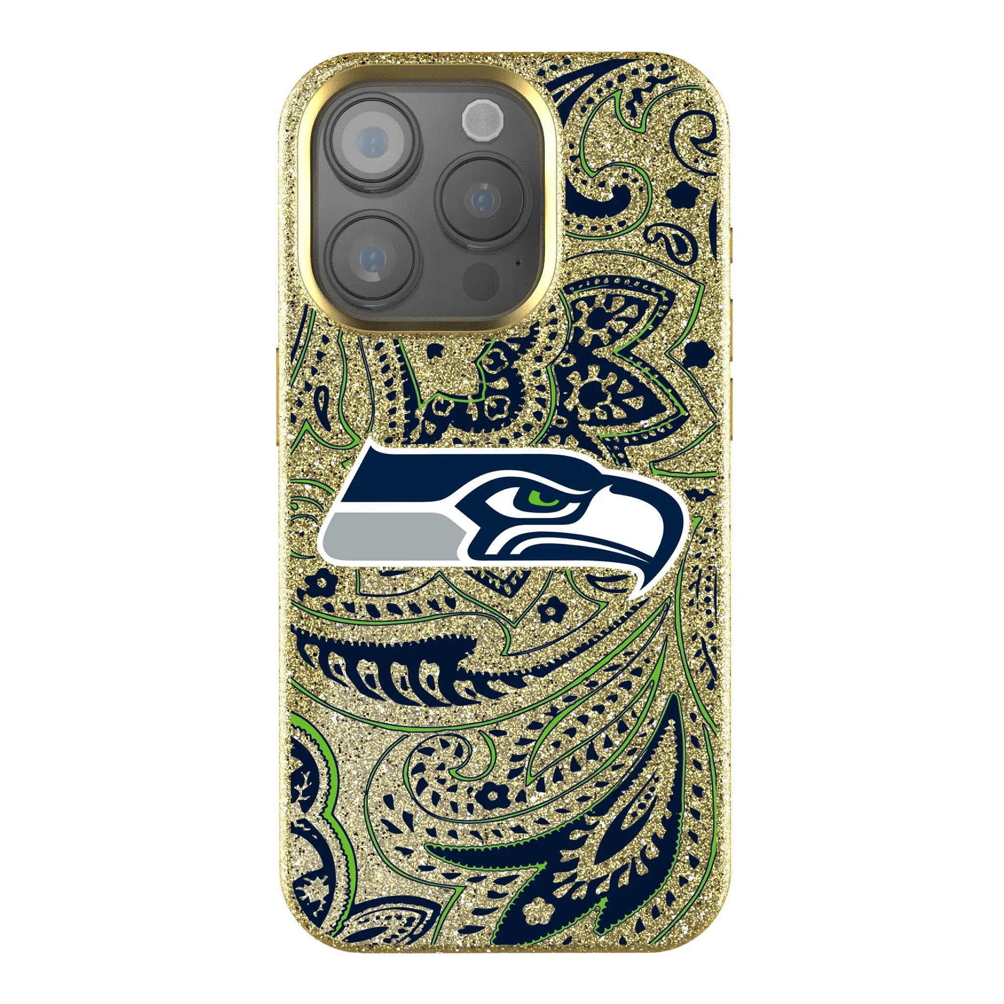 Seattle Seahawks Paisley iPhone Bling Phone Case for Apple iPhone
