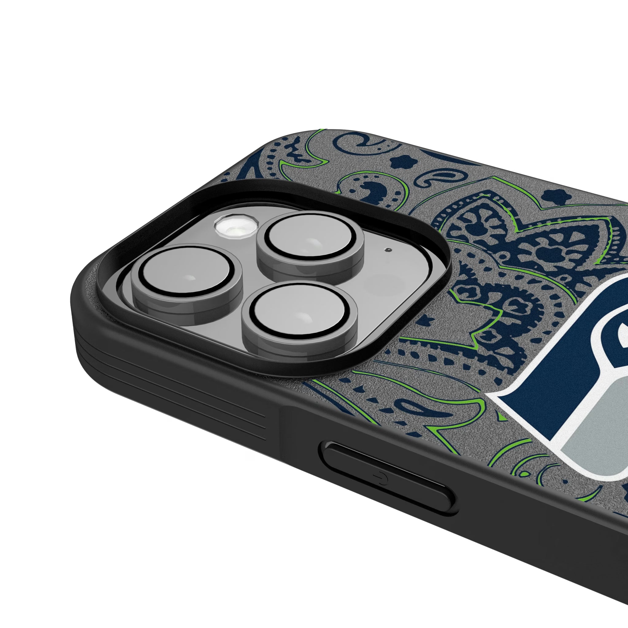 Seattle Seahawks Paisley iPhone Bump Phone Case for Apple iPhone - Detail