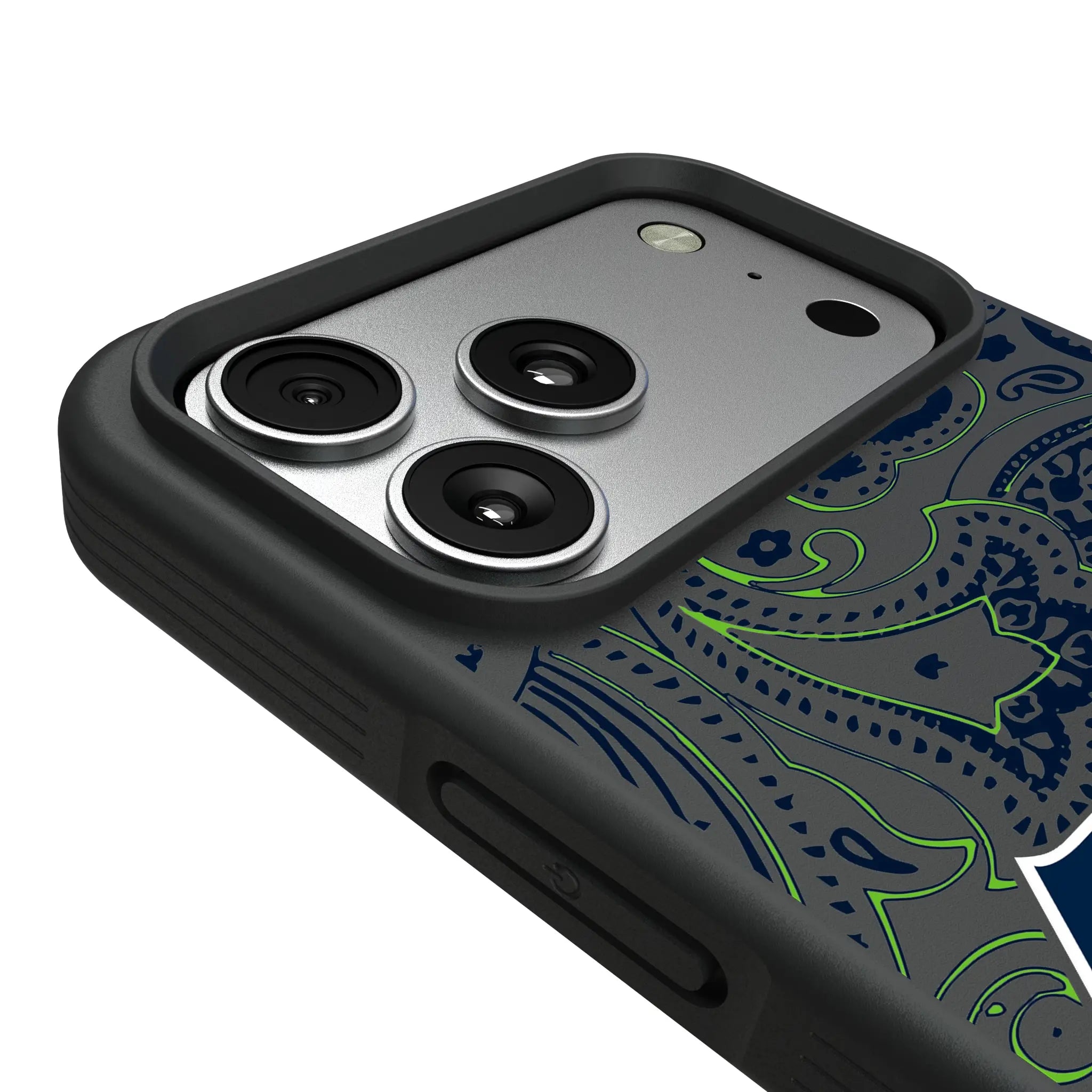 Seattle Seahawks Paisley iPhone Bump Phone Case for Apple iPhone - Detail#Device_iPhone 17 Pro Max