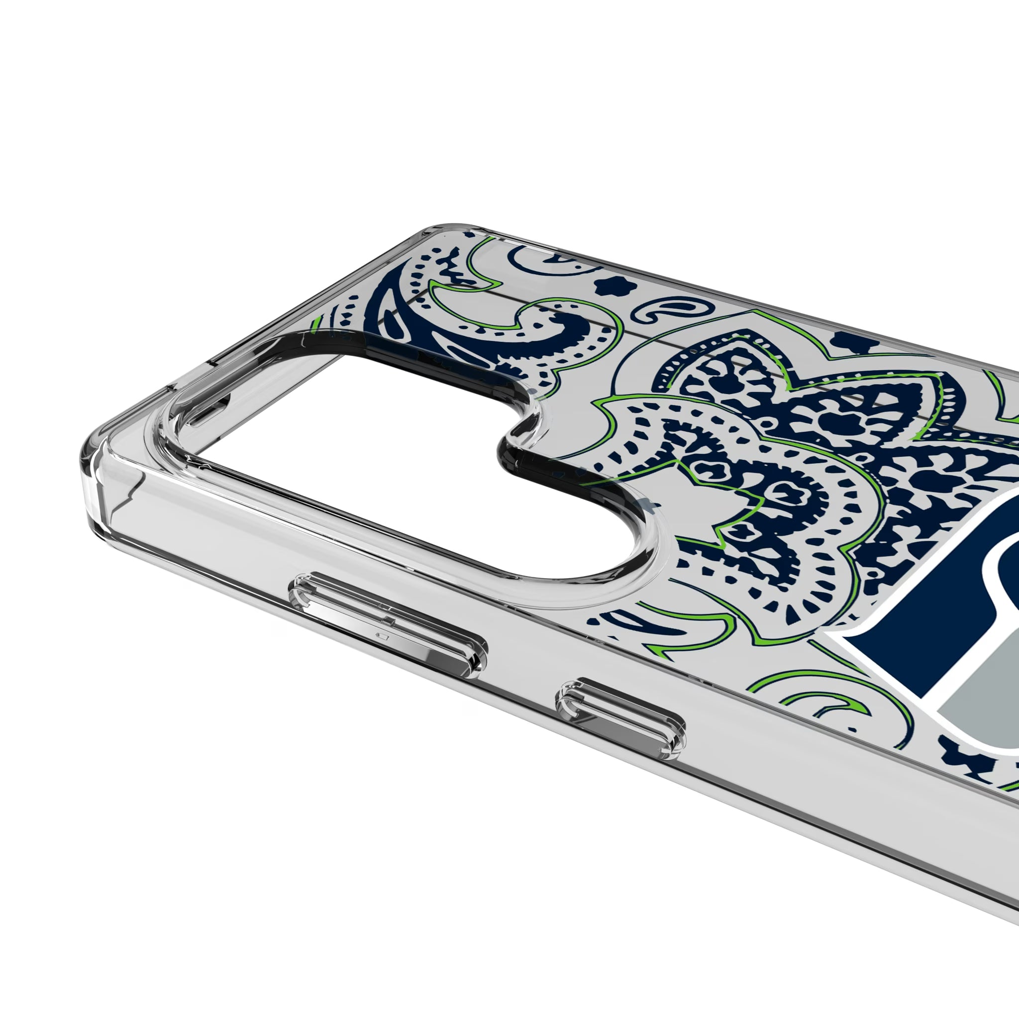 Seattle Seahawks Paisley Galaxy Clear Phone Case for Samsung Galaxy - Detail