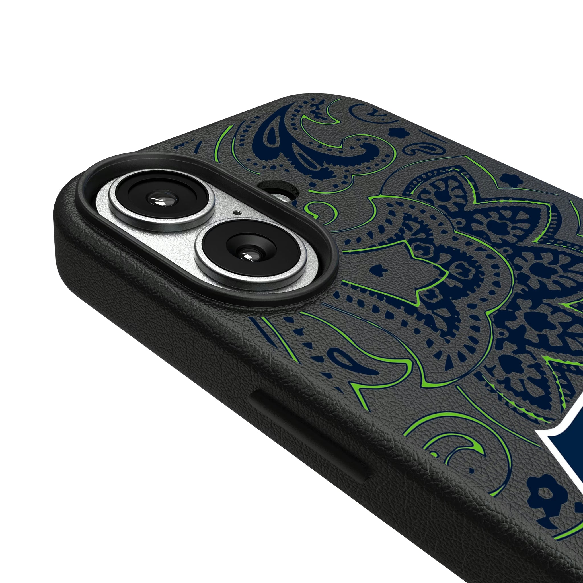 Seattle Seahawks Paisley iPhone MagSafe Compatible Phone Case for Apple iPhone - Detail#Device_iPhone 17
