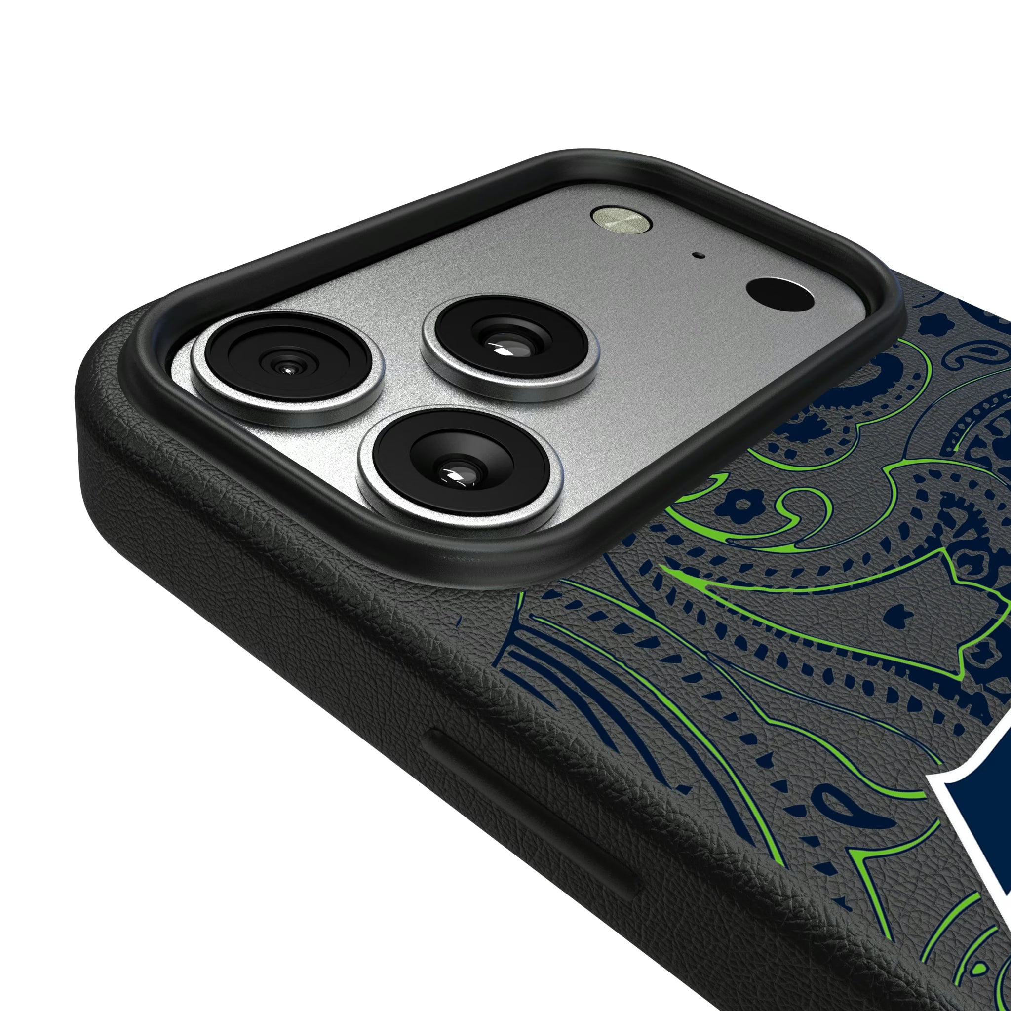 Seattle Seahawks Paisley iPhone MagSafe Compatible Phone Case for Apple iPhone - Detail#Device_iPhone 17 Pro Max