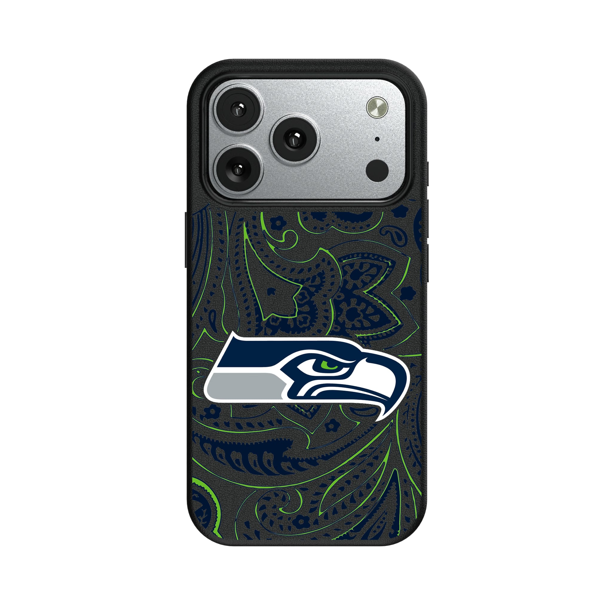 Seattle Seahawks Paisley iPhone MagSafe Compatible Phone Case for Apple iPhone#Device_iPhone 17 Pro