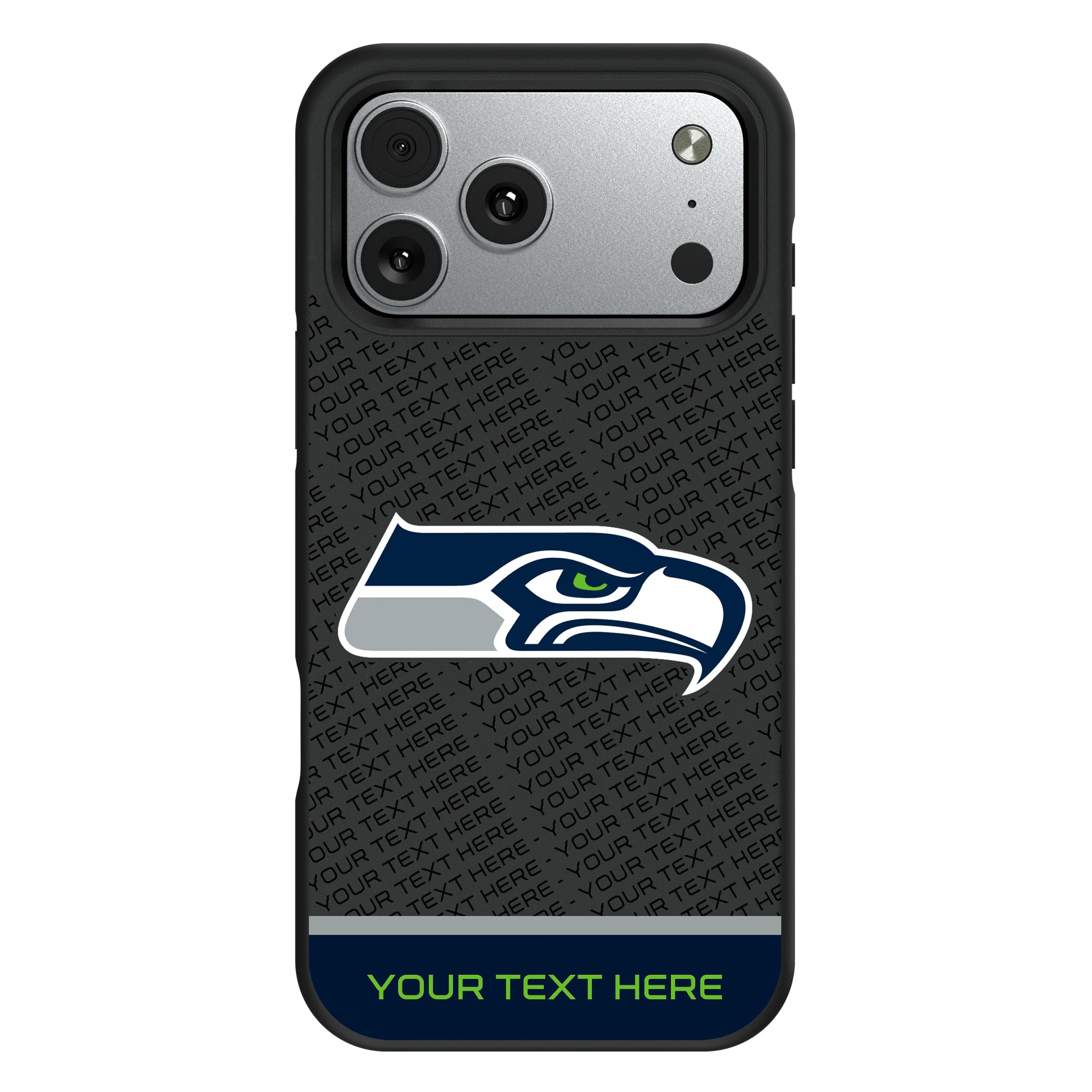 Seattle Seahawks Personalized EndZone Plus iPhone Bump Phone Case for Apple iPhone#Device_iPhone 17 Pro Max