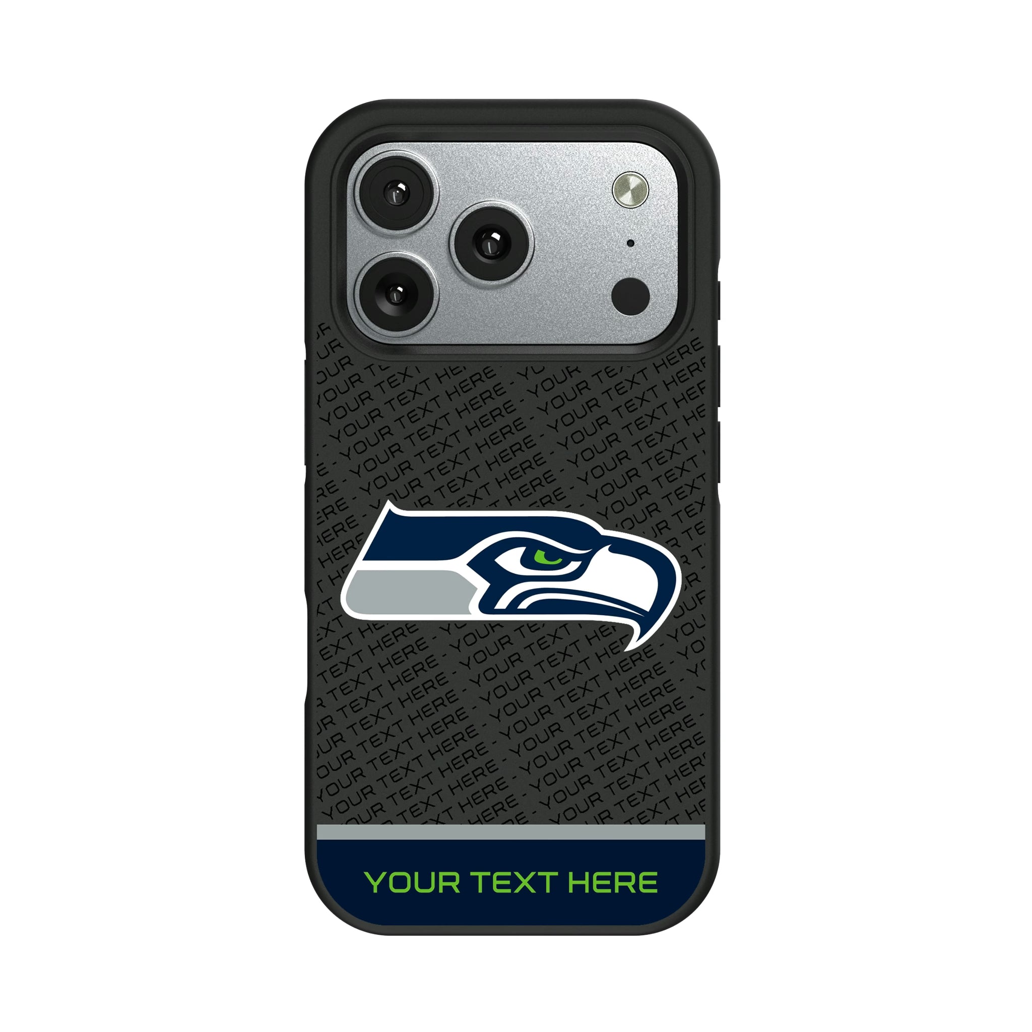 Seattle Seahawks Personalized EndZone Plus iPhone Bump Phone Case for Apple iPhone#Device_iPhone 17 Pro