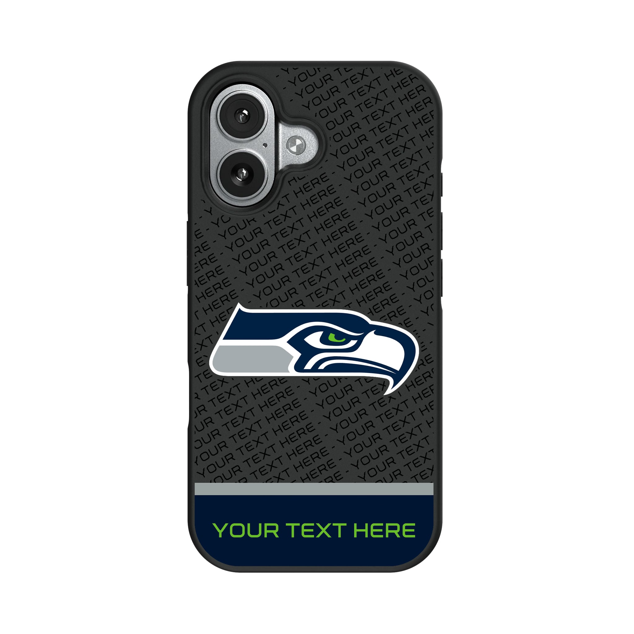 Seattle Seahawks Personalized EndZone Plus iPhone Bump Phone Case for Apple iPhone#Device_iPhone 17