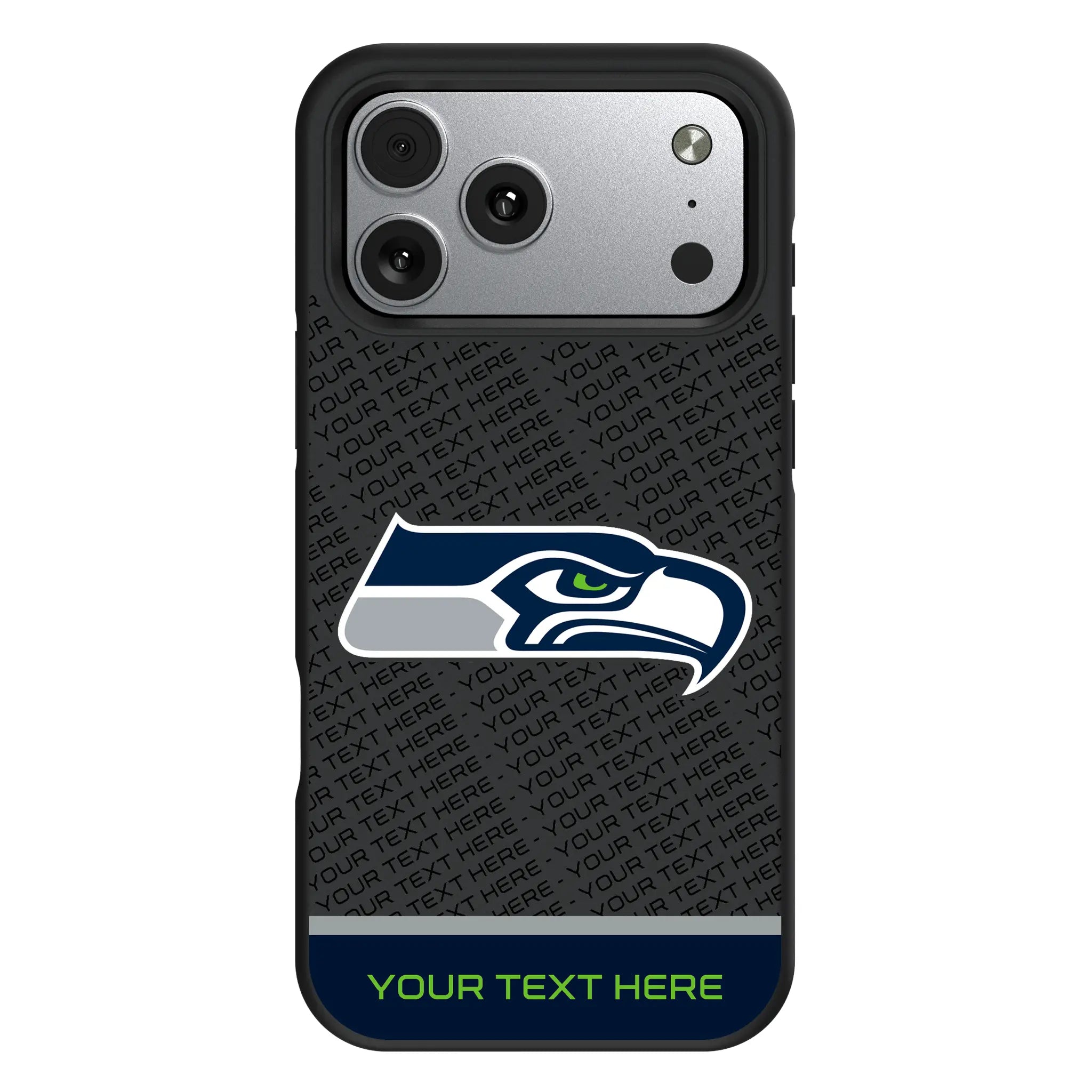Seattle Seahawks Personalized EndZone Plus iPhone Bump Phone Case for Apple iPhone#Device_iPhone 17 Pro Max