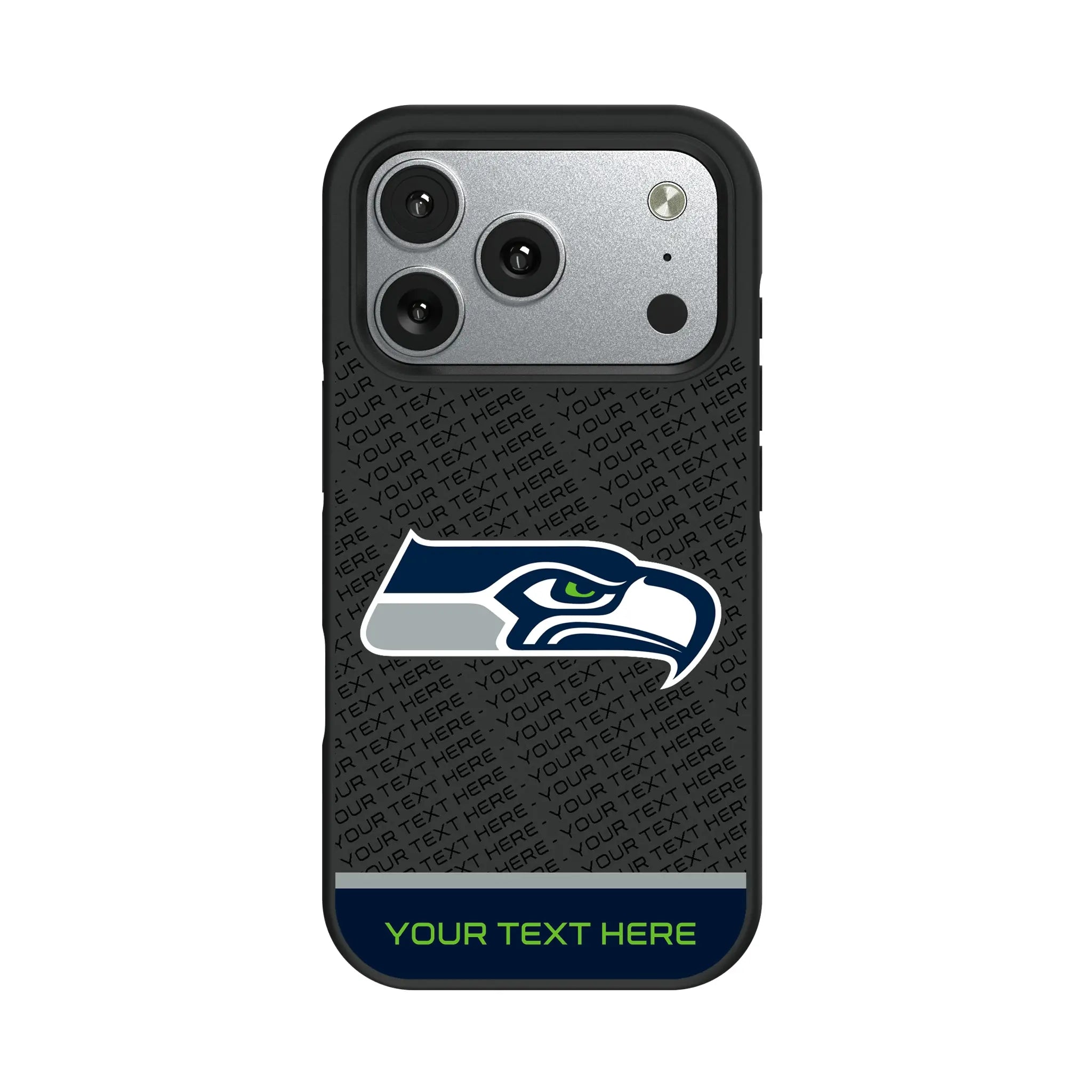 Seattle Seahawks Personalized EndZone Plus iPhone Bump Phone Case for Apple iPhone#Device_iPhone 17 Pro