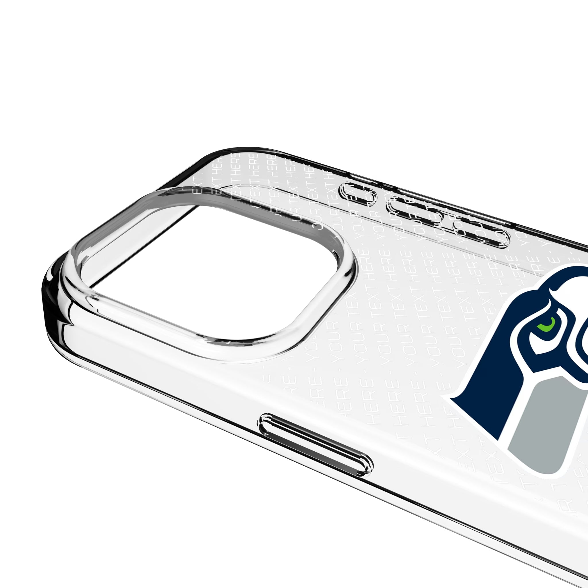 Seattle Seahawks Personalized EndZone Plus iPhone Clear Phone Case for Apple iPhone - Detail
