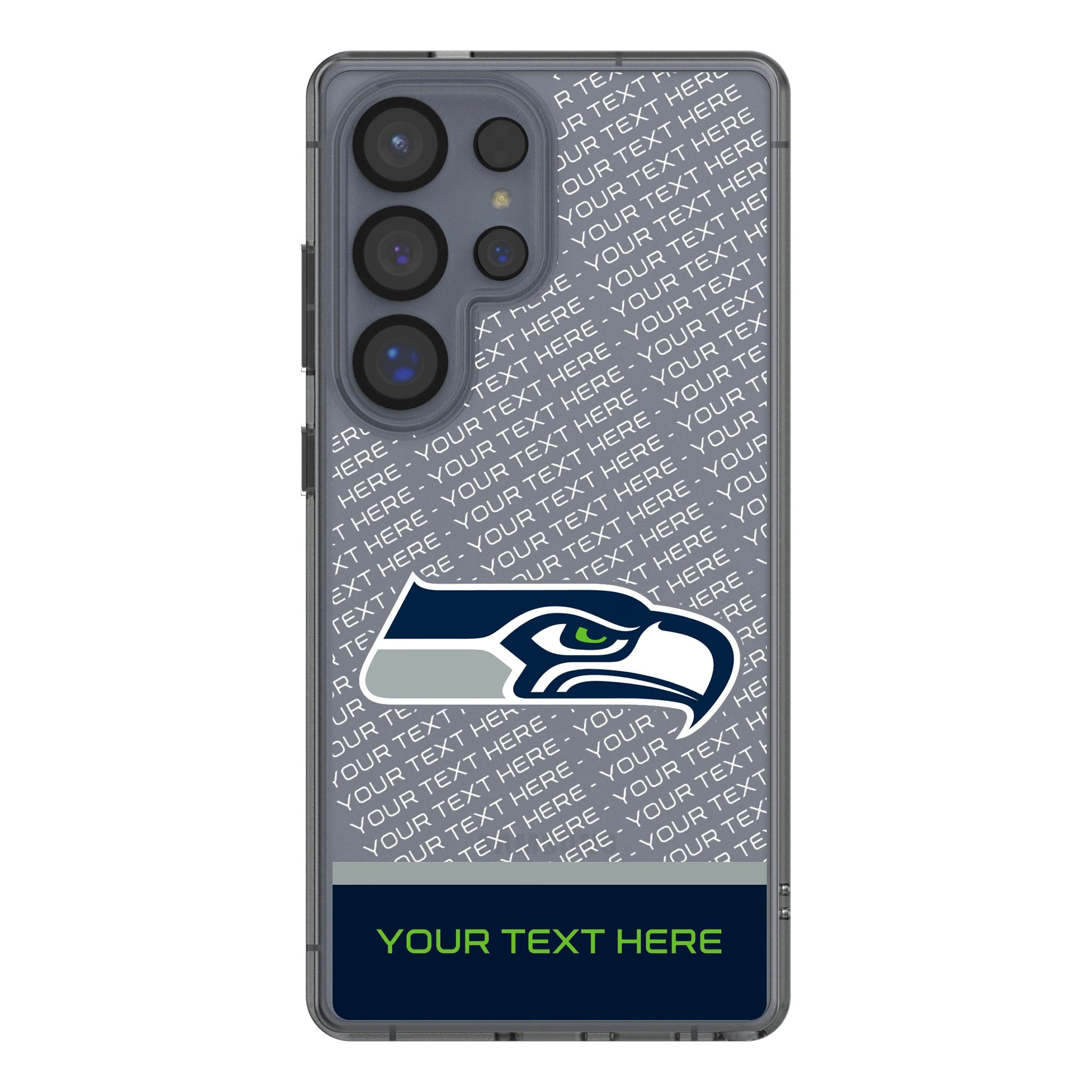 Seattle Seahawks Personalized EndZone Plus Galaxy Clear Phone Case for Samsung Galaxy