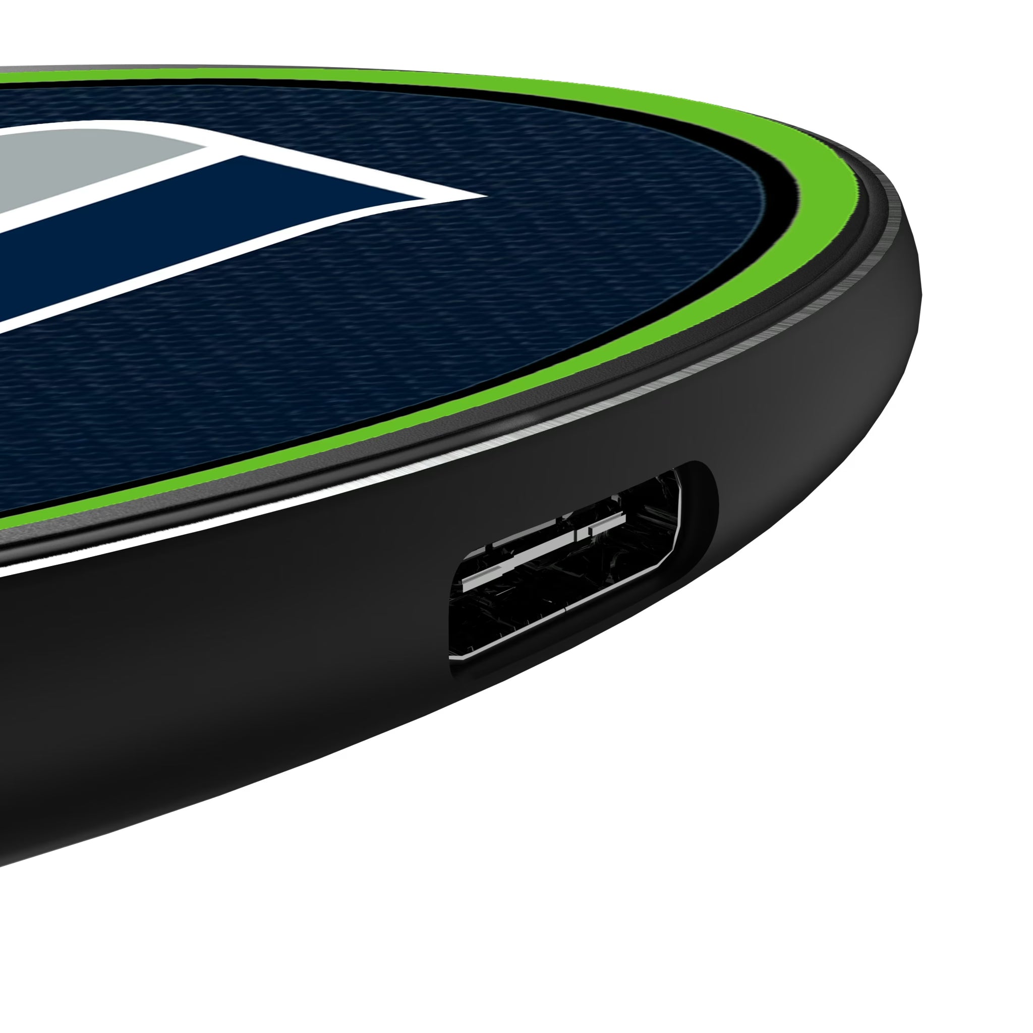 Seattle Seahawks Personalized Endzone Solid 15-Watt Wireless Charger - Detail
