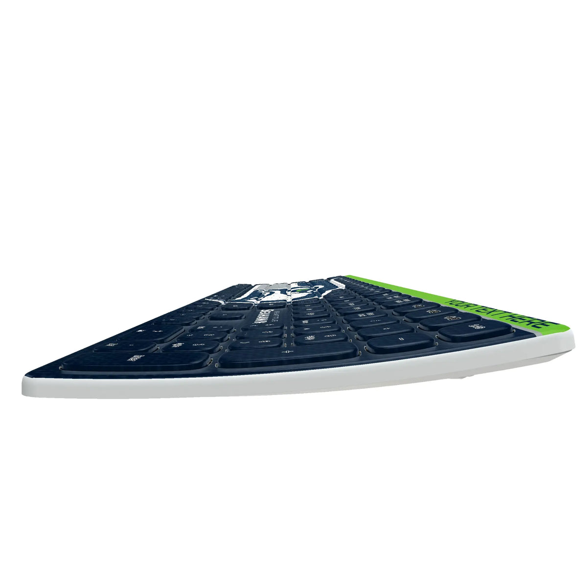 Seattle Seahawks Personalized Endzone Solid KKB605 Curved Wireless Keyboard