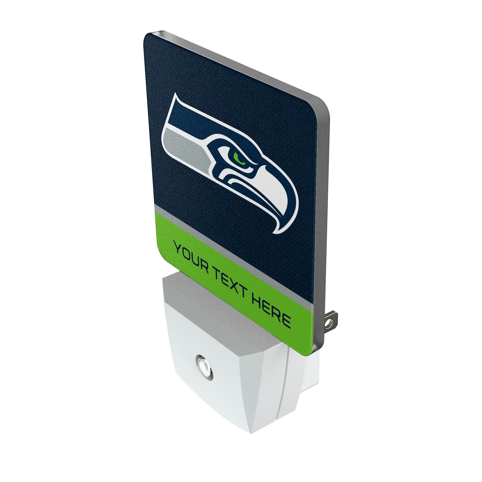 Seattle Seahawks Personalized Endzone Solid Night Light 2-Pack - Isometric View