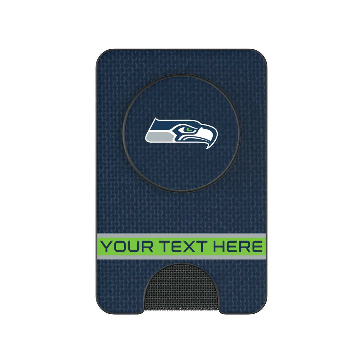 Seattle Seahawks Personalized Endzone Solid Popsockets Wallet Magnetic