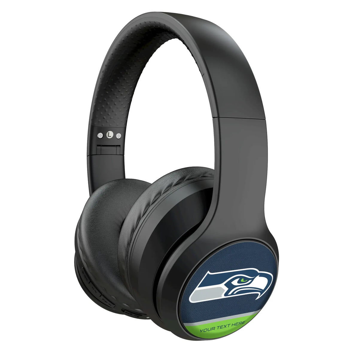 Seattle Seahawks Personalized Endzone Solid Wireless Over-Ear Headphones With Case