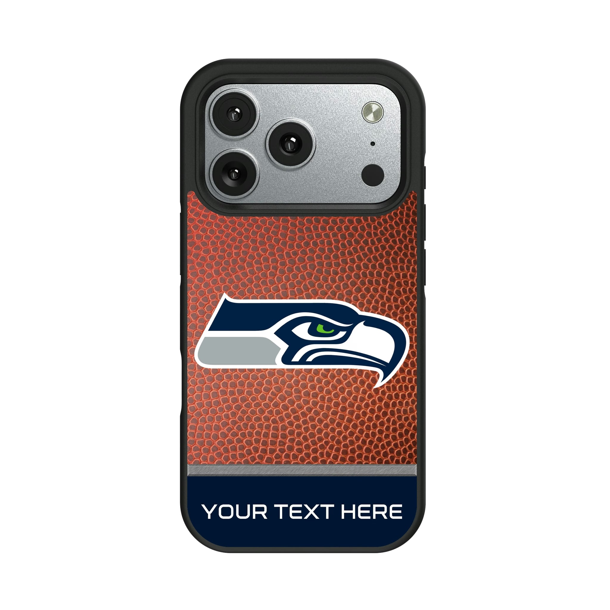 Seattle Seahawks Personalized Football iPhone Bump Phone Case for Apple iPhone#Device_iPhone 17 Pro