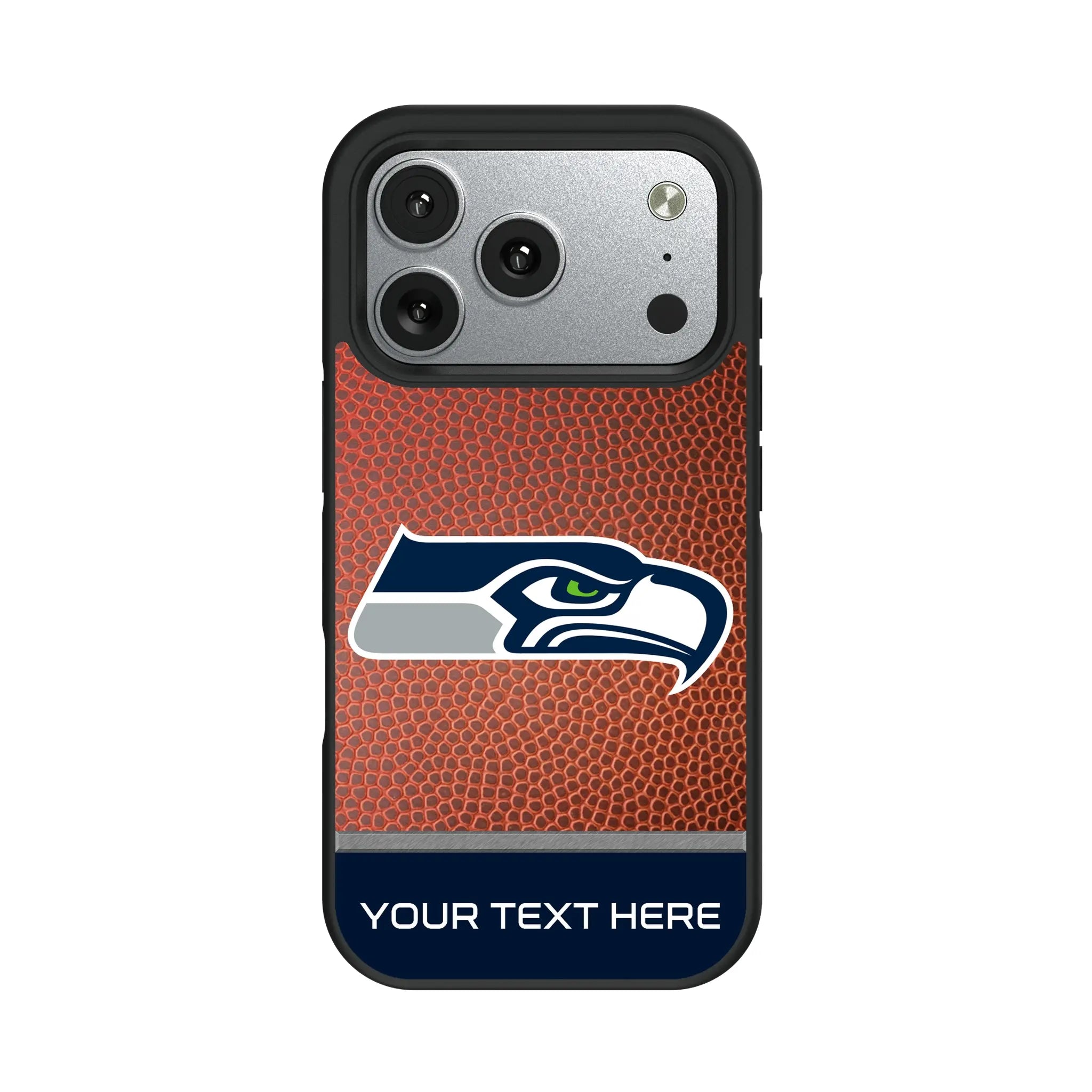 Seattle Seahawks Personalized Football iPhone Bump Phone Case for Apple iPhone#Device_iPhone 17 Pro