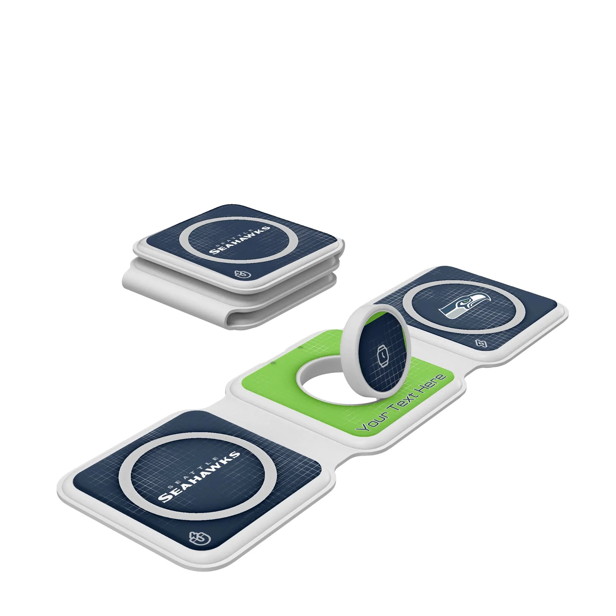 Seattle Seahawks Personalized Hatch Foldable 3 in 1 Charger