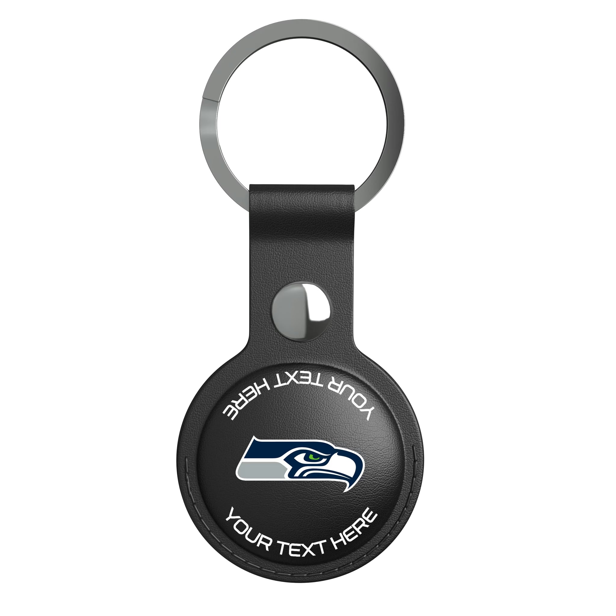Seattle Seahawks Personalized Insignia AirTag Black Airtag Holder