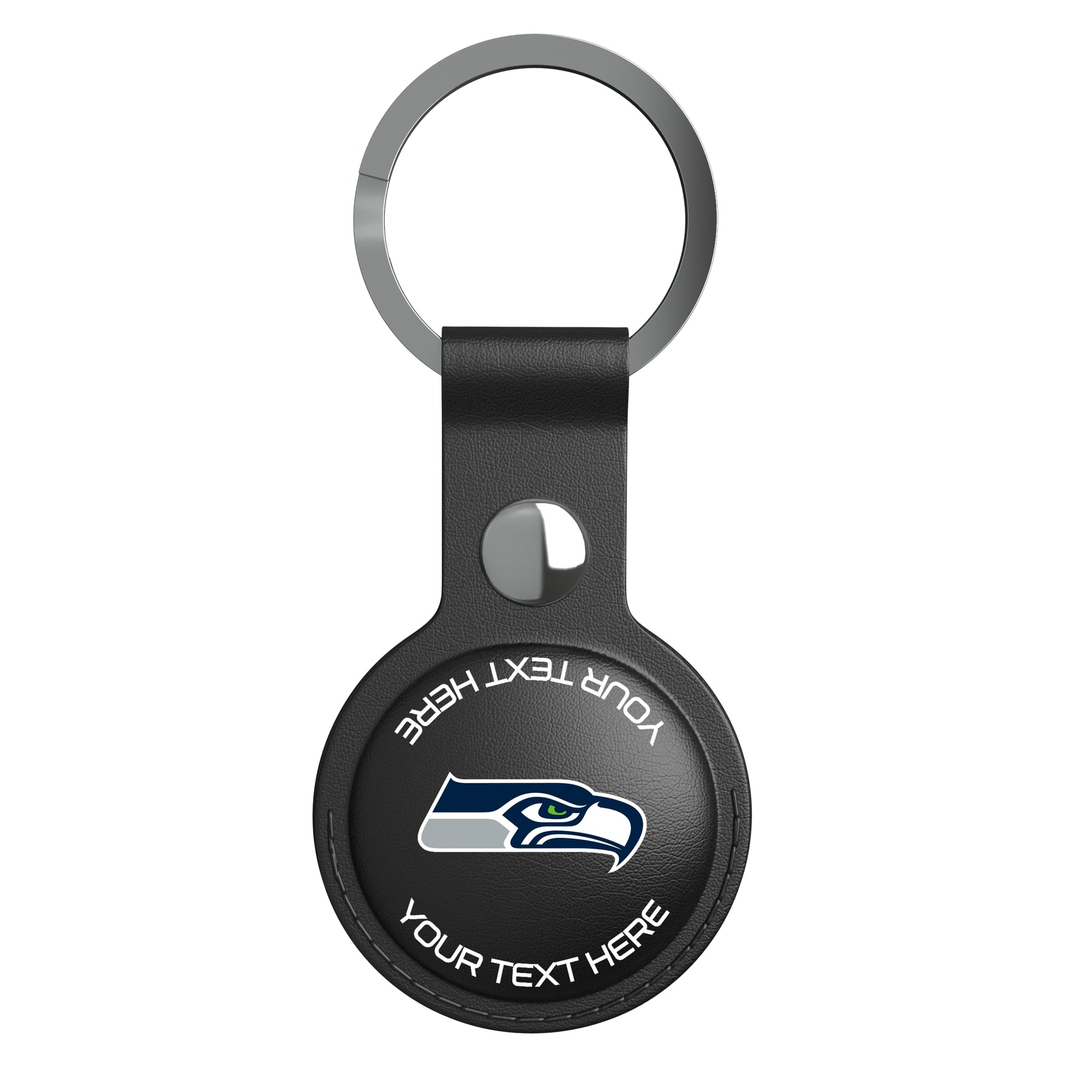 Seattle Seahawks Personalized Insignia AirTag Black Airtag Holder