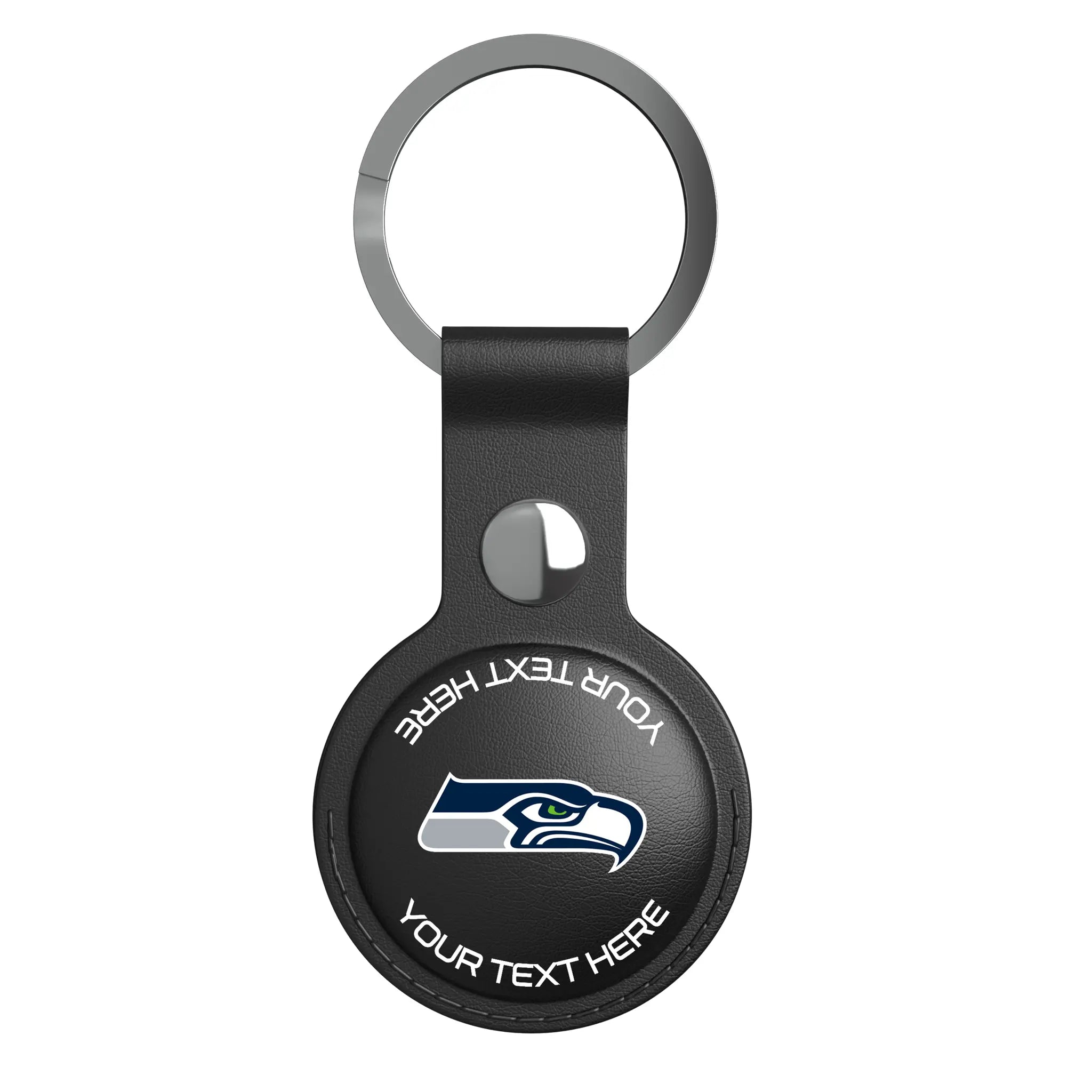 Seattle Seahawks Personalized Insignia AirTag Black Airtag Holder