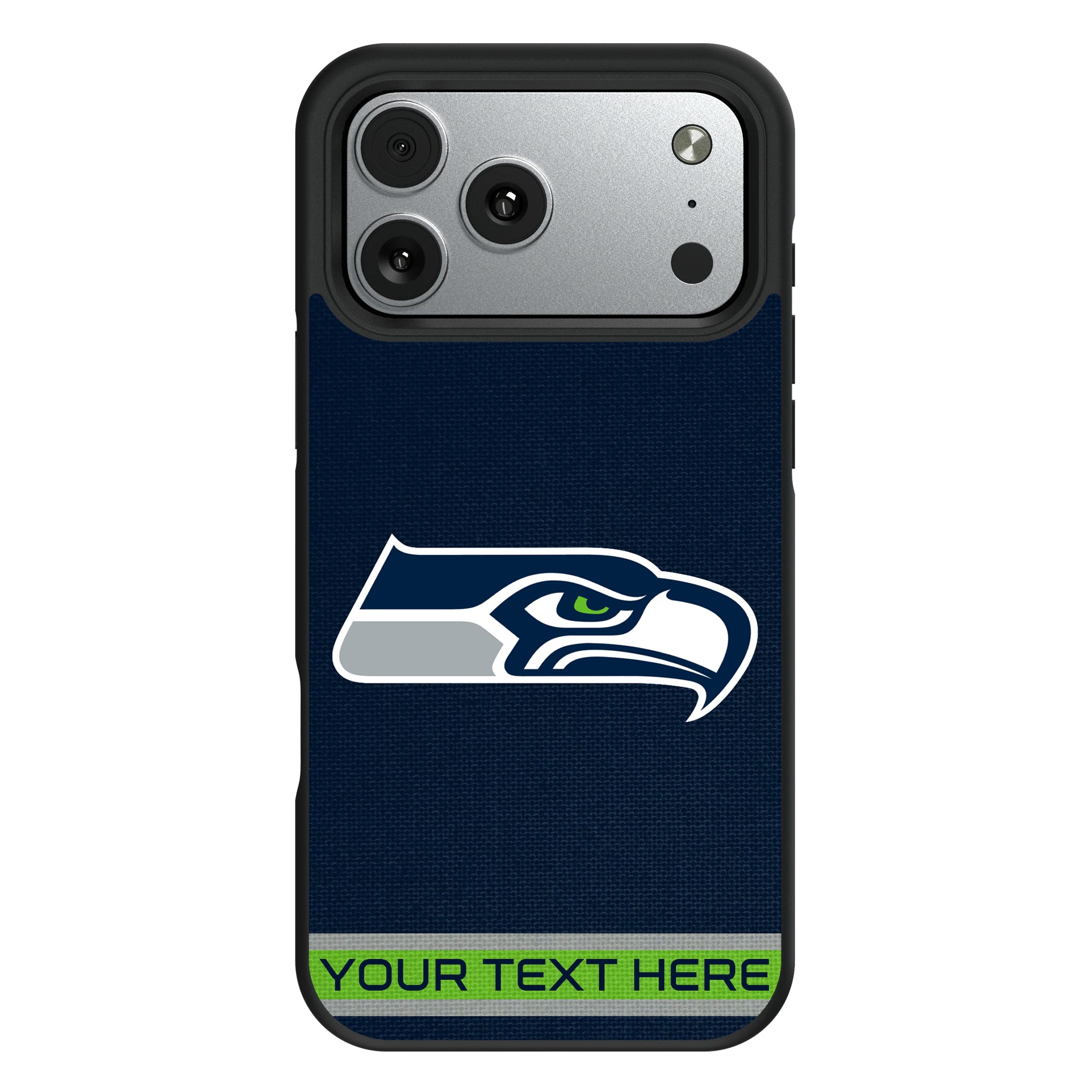 Seattle Seahawks Personalized Stripe iPhone Bump Phone Case for Apple iPhone#Device_iPhone 17 Pro Max
