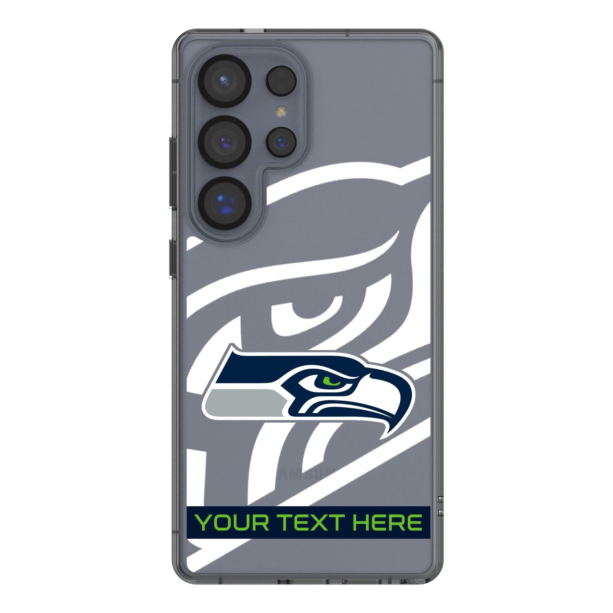 Seattle Seahawks Personalized Tilt Galaxy Clear Phone Case for Samsung Galaxy