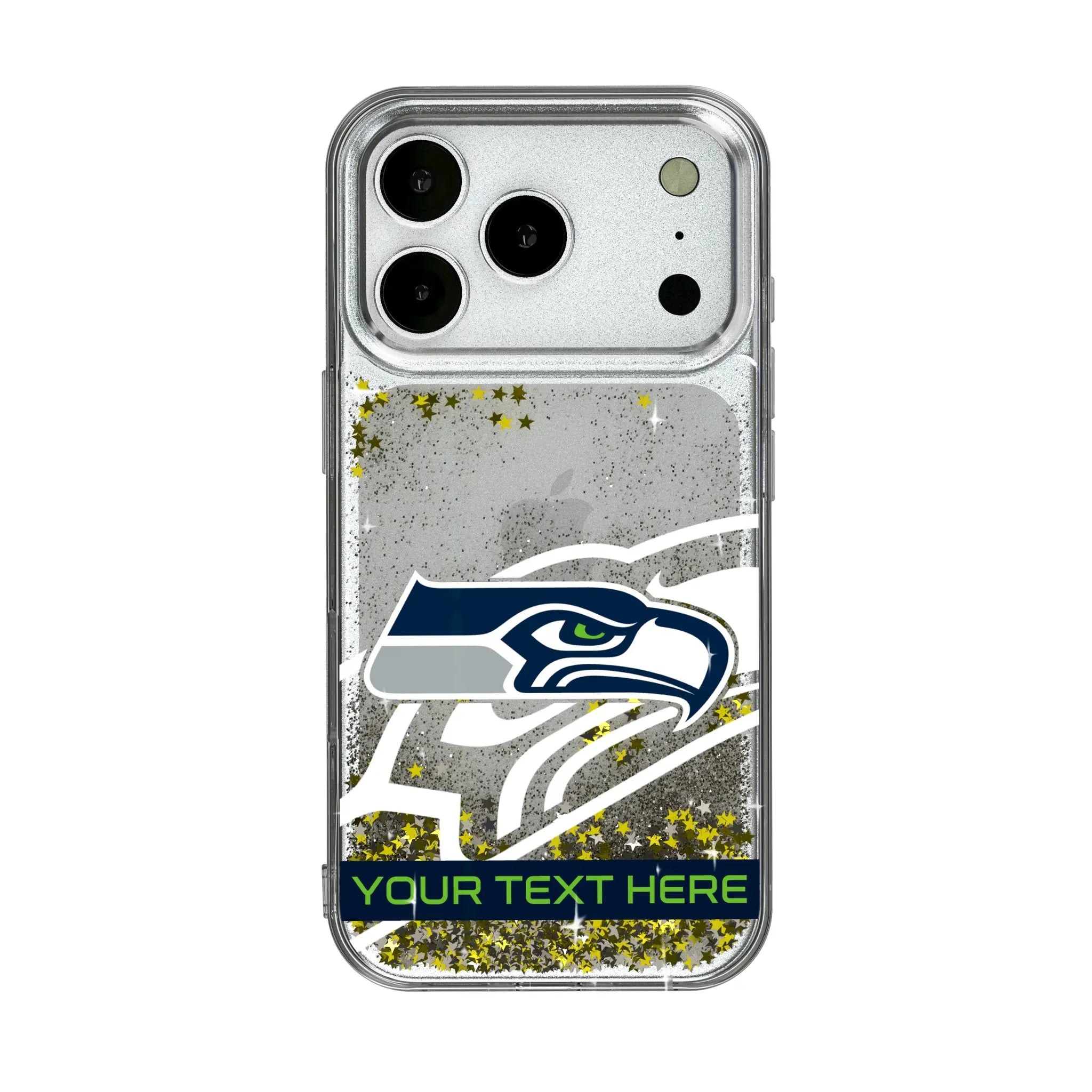 Seattle Seahawks Personalized Tilt iPhone Glitter Phone Case for Apple iPhone
